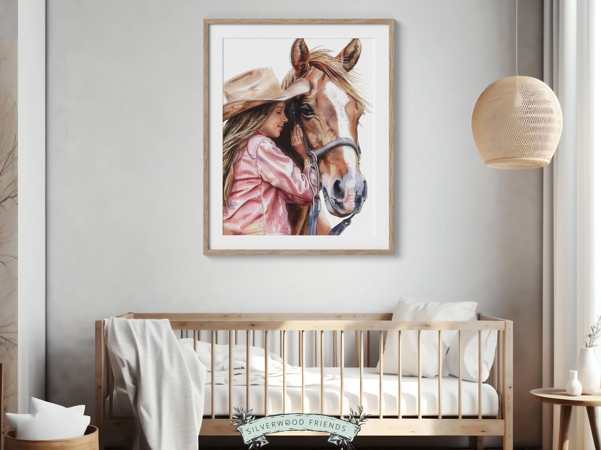 Cowgirl Nursery Print, Cowgirl Nursery Decor, Baby Girl Western Nursery Decor, Girls Horse Riding Print Horse Nursery Picture Digital Print