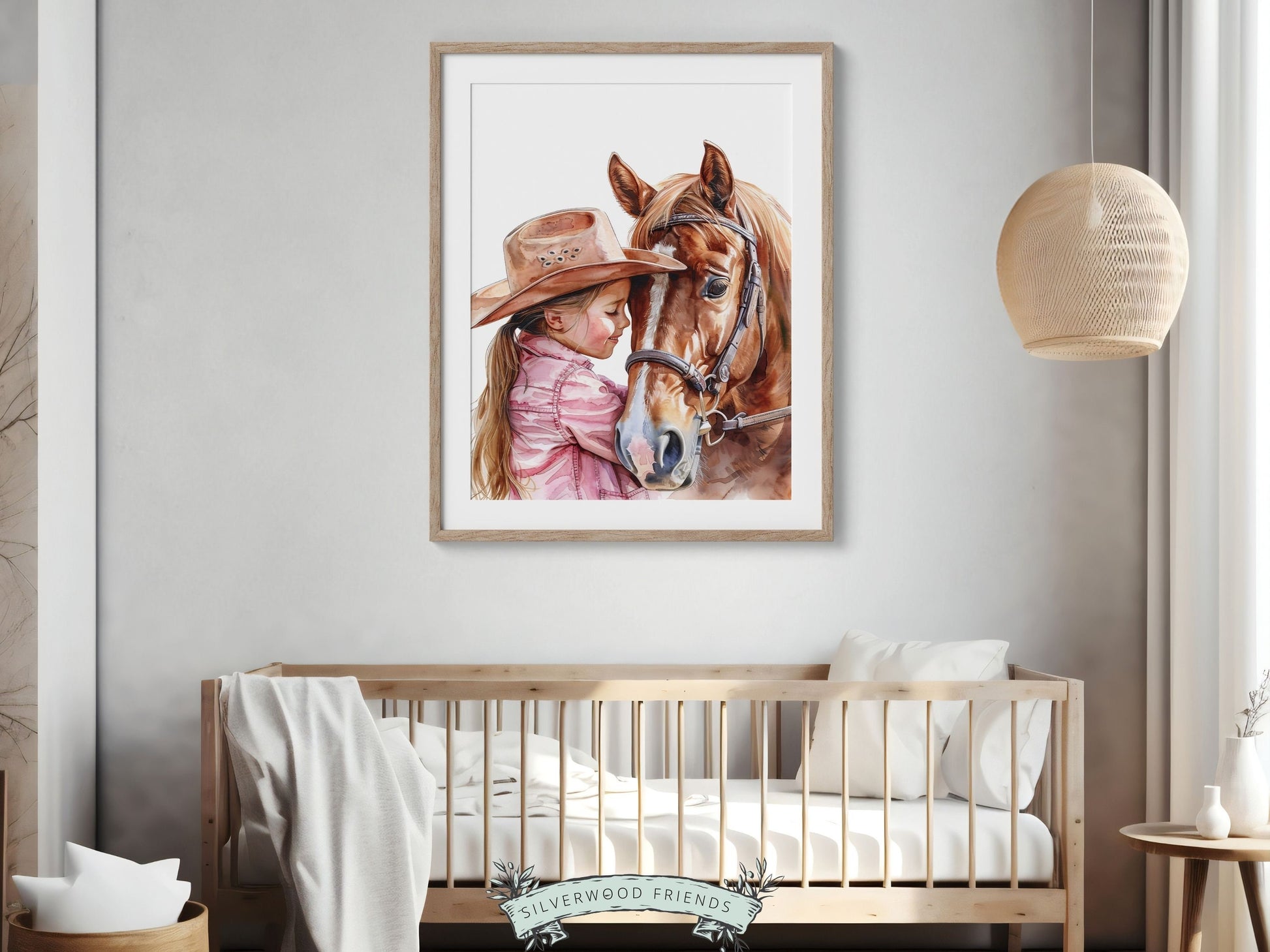 Cowgirl Nursery Print, Cowgirl Nursery Decor, Baby Girl Western Nursery Decor, Girls Horse Riding Print Horse Nursery Picture Digital Print