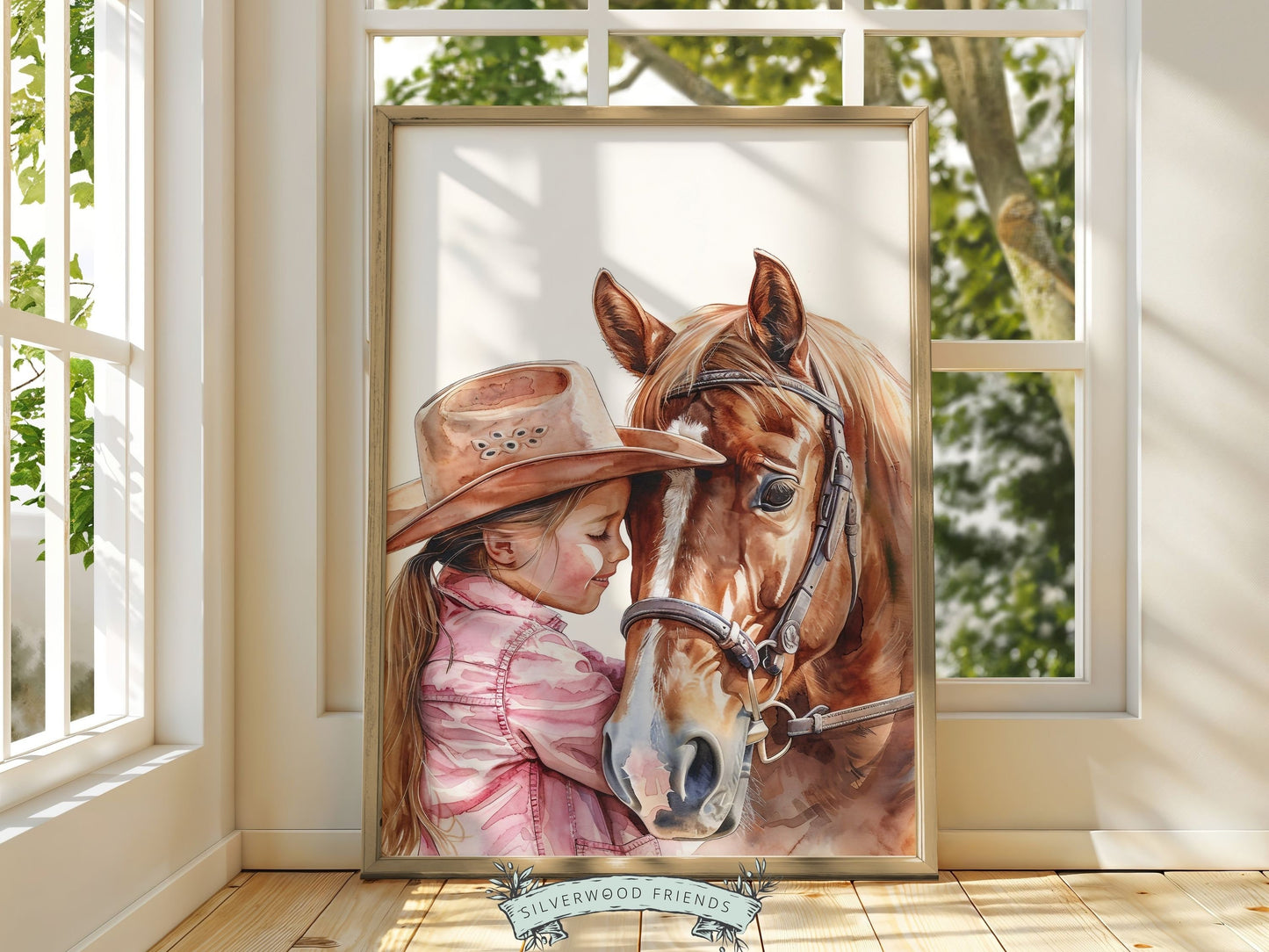 Cowgirl Nursery Print, Cowgirl Nursery Decor, Baby Girl Western Nursery Decor, Girls Horse Riding Print Horse Nursery Picture Digital Print