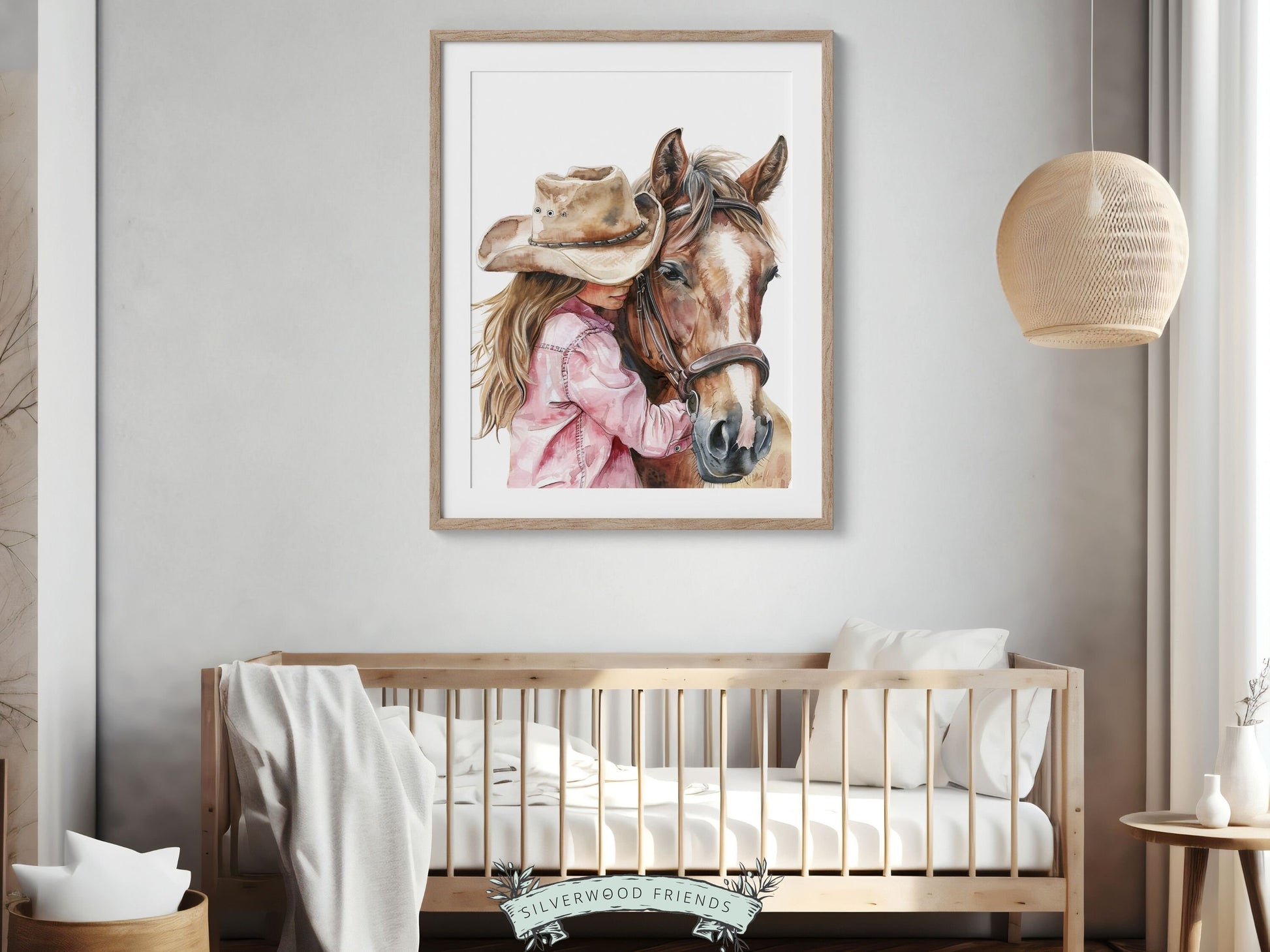 Cowgirl Print, Cowgirl Nursery Decor, Trendy Pink Western Decor, Girls Horse Riding Print, Horse Picture Dorm Room Wall Decor Digital Print