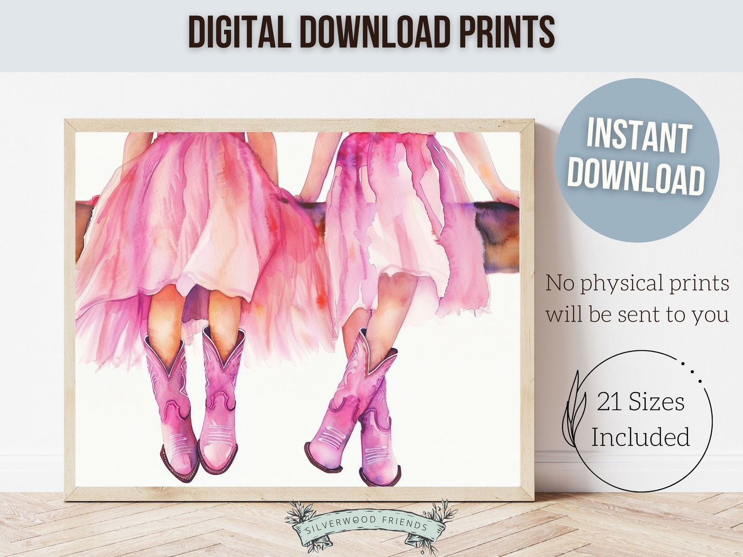 Pink Cowgirl Boot Print, Cowgirl Nursery Decor, Trendy Girl Western Room Wall Decor,Girl Horse Riding Picture Preppy Dorm Room Digital Print