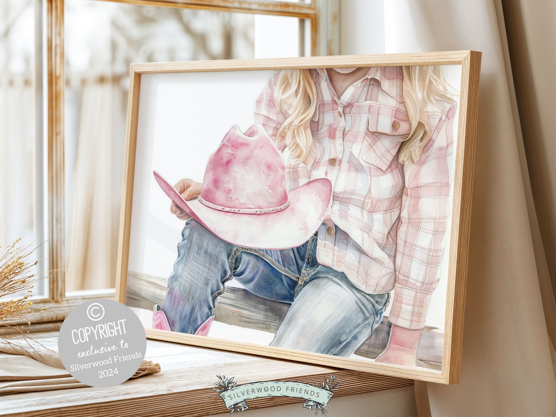 Cowgirl Nursery Print, Cowgirl Nursery Decor, Baby Girl Western Nursery Decor, Girl Horse Riding Picture, Country Girl Nursery Digital Print