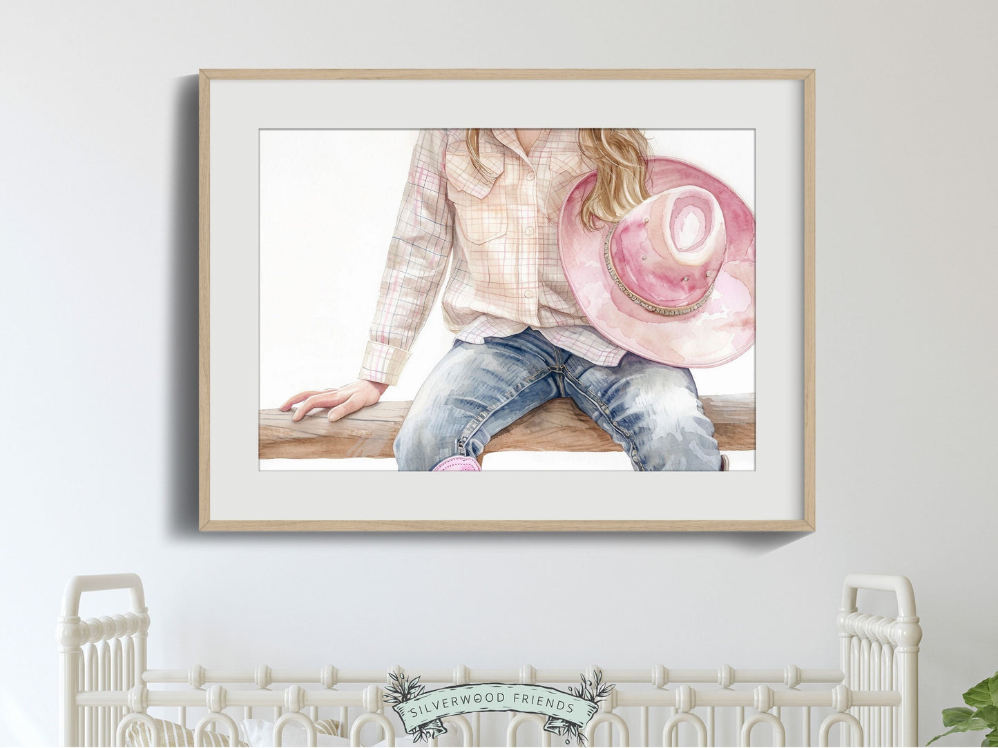 Cowgirl Nursery Print, Cowgirl Nursery Decor, Baby Girl Western Nursery Decor, Girl Horse Riding Picture, Country Girl Nursery Digital Print