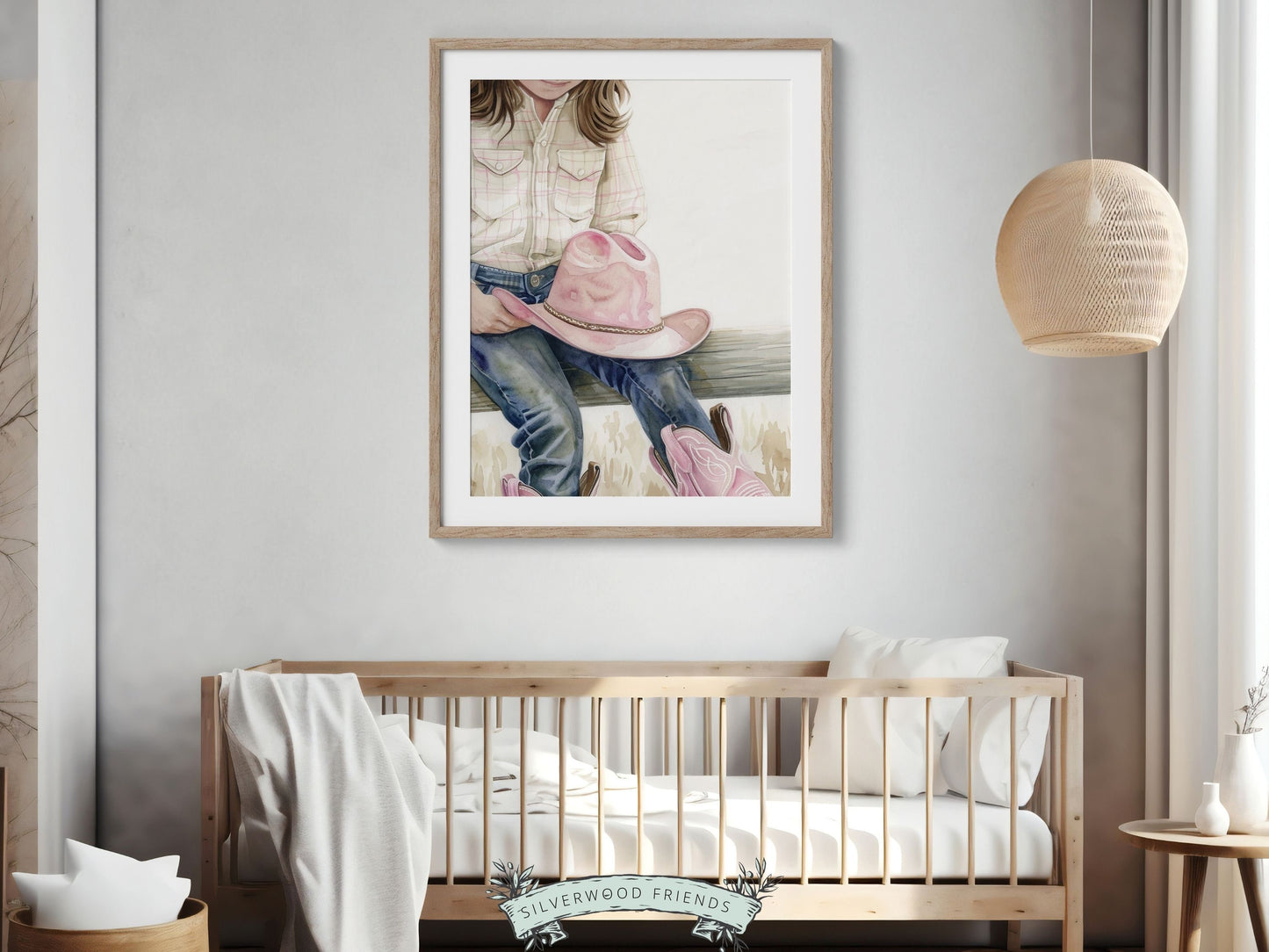 Cowgirl Nursery Print, Cowgirl Nursery Decor, Baby Girl Western Nursery Decor, Girl Horse Riding Picture, Little Girl Bedroom Digital Print