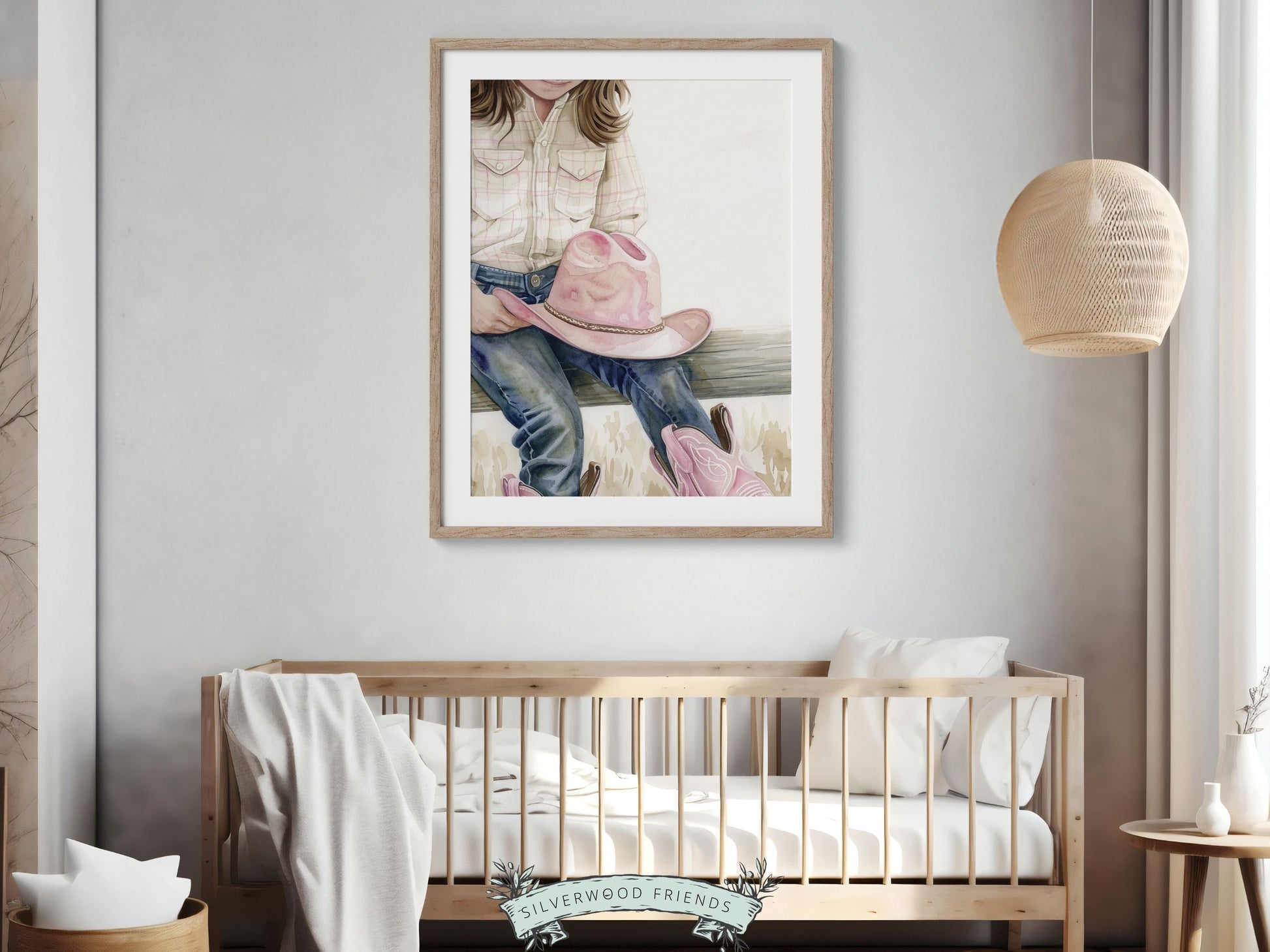Cowgirl Nursery Print, Cowgirl Nursery Decor, Baby Girl Western Nursery Decor, Girl Horse Riding Picture, Little Girl Bedroom Digital Print