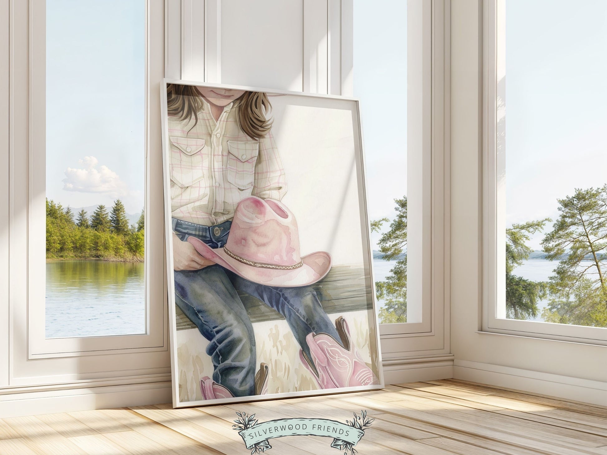 Cowgirl Nursery Print, Cowgirl Nursery Decor, Baby Girl Western Nursery Decor, Girl Horse Riding Picture, Little Girl Bedroom Digital Print