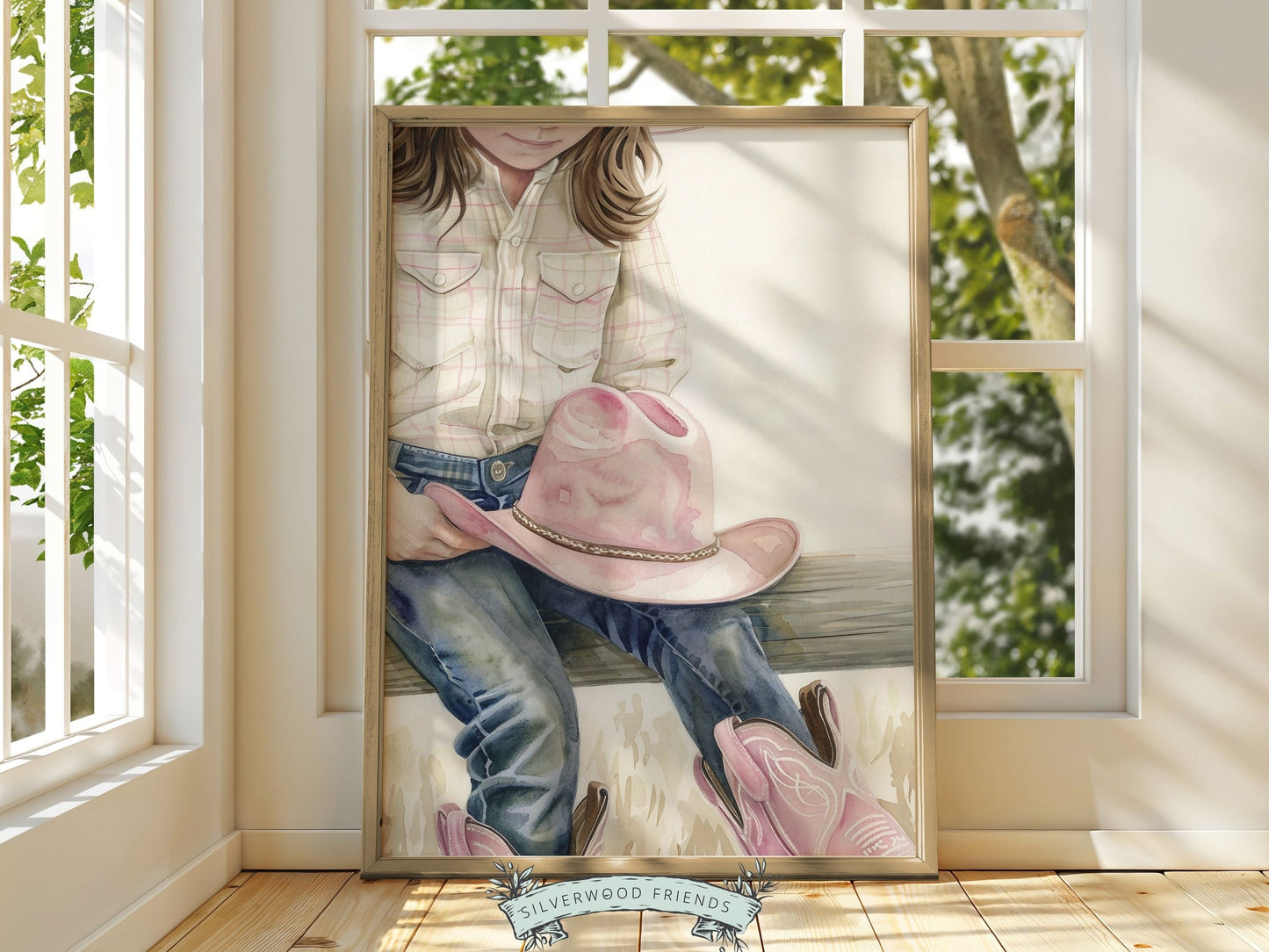 Cowgirl Nursery Print, Cowgirl Nursery Decor, Baby Girl Western Nursery Decor, Girl Horse Riding Picture, Little Girl Bedroom Digital Print