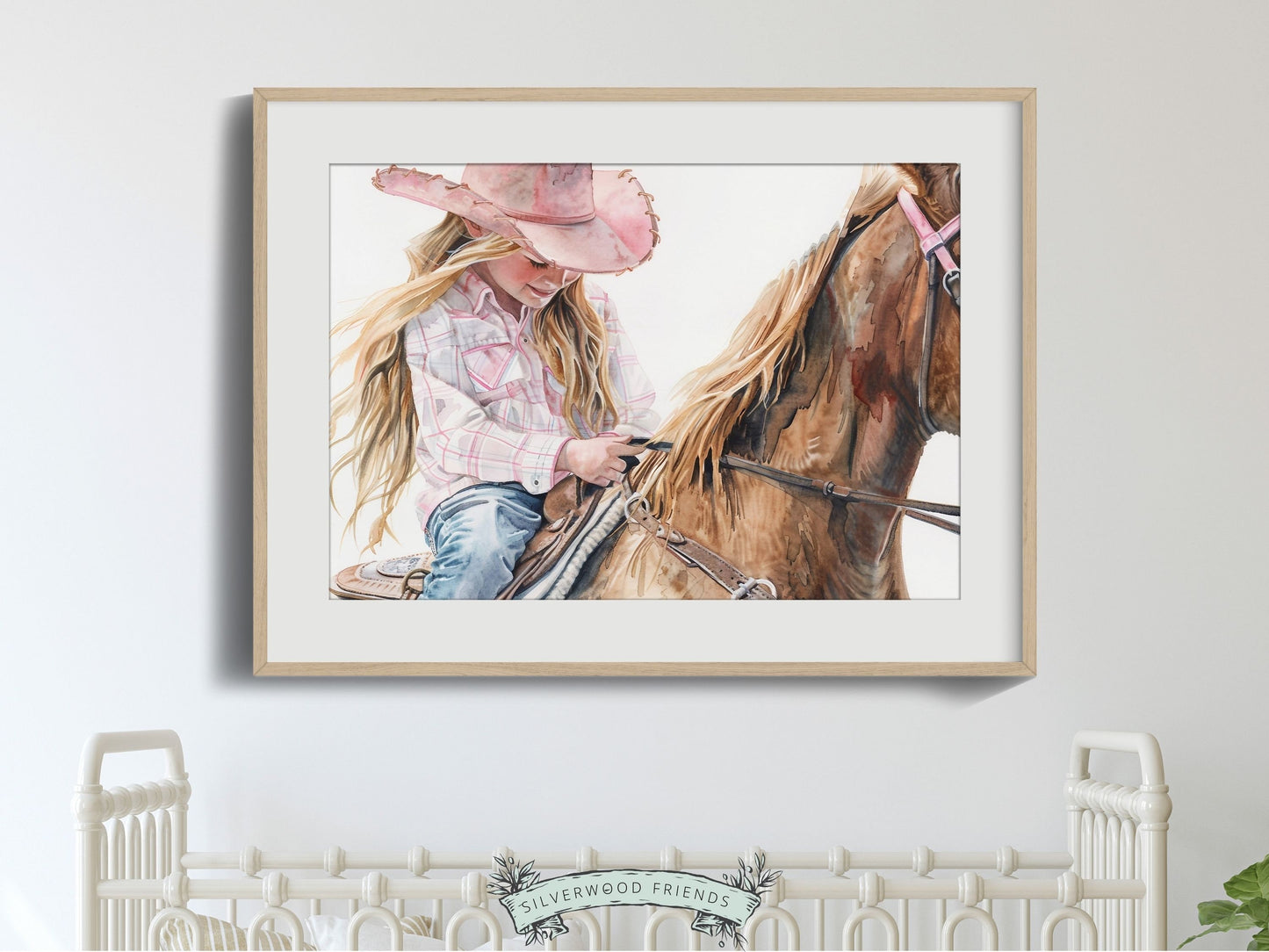 Cowgirl Nursery Print, Cowgirl Nursery Decor, Baby Girl Western Nursery Decor, Girls Horse Riding Equestrian Nursery Wall Art Digital Print