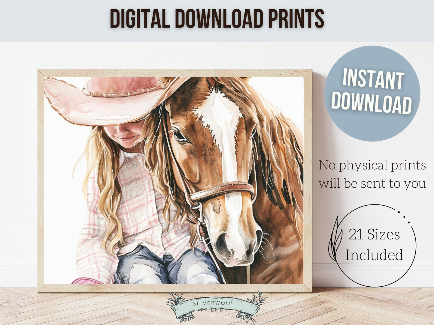 Cowgirl Nursery Print, Cowgirl Nursery Decor, Baby Girl Western Nursery Decor, Girls Horse Riding Equestrian Nursery Wall Art Digital Print