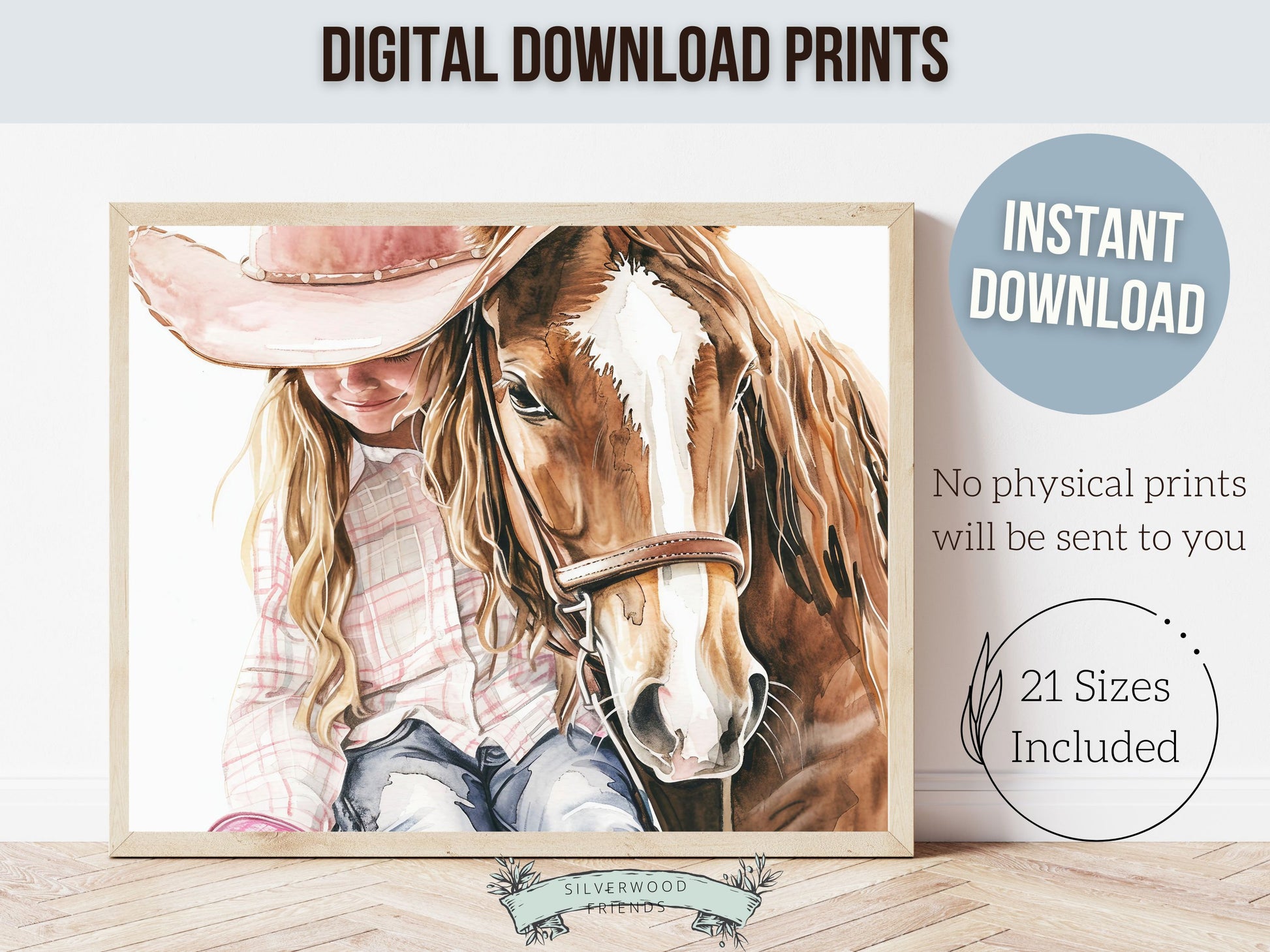 Cowgirl Nursery Print, Cowgirl Nursery Decor, Baby Girl Western Nursery Decor, Girls Horse Riding Equestrian Nursery Wall Art Digital Print