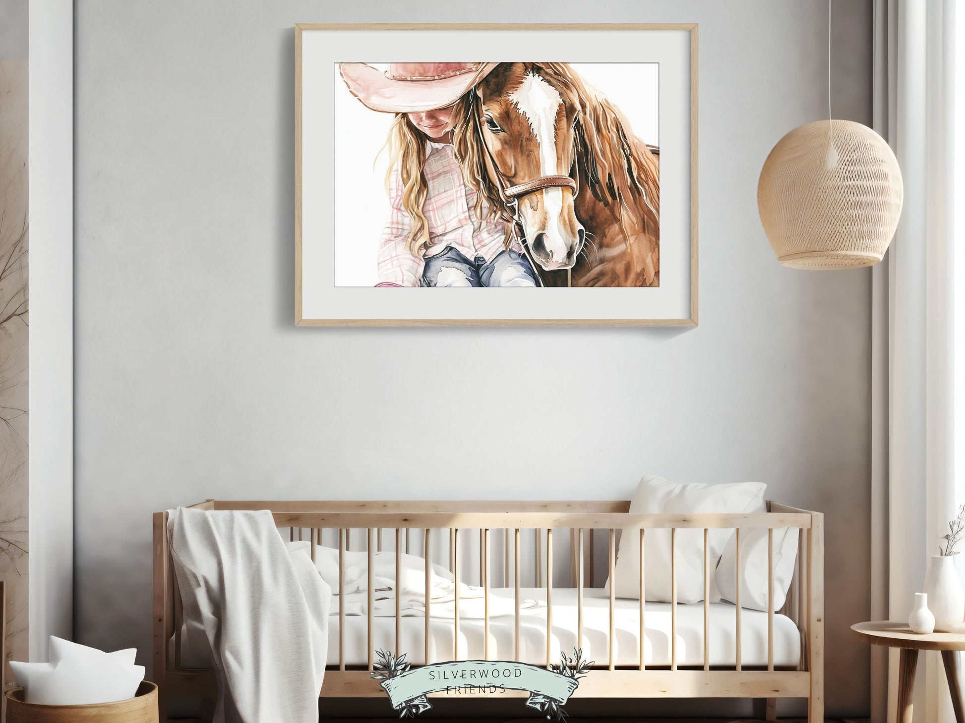 Cowgirl Nursery Print, Cowgirl Nursery Decor, Baby Girl Western Nursery Decor, Girls Horse Riding Equestrian Nursery Wall Art Digital Print