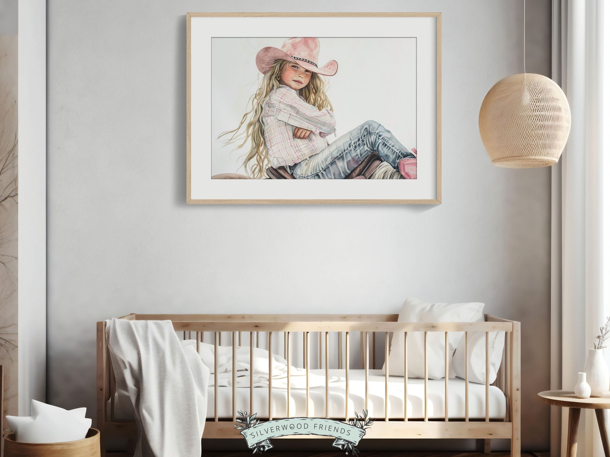 Cowgirl Nursery Print, Cowgirl Nursery Decor, Western Nursery Decor, Girl Horse Riding Picture, Trendy Equestrian Dorm Room Digital Print