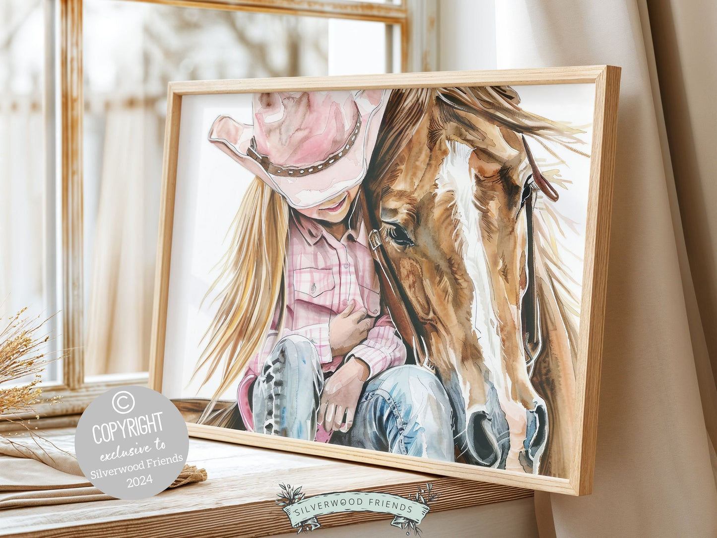 Cowgirl Nursery Print, Cowgirl Nursery Decor, Baby Girl Western Nursery Decor, Girls Horse Riding Equestrian Nursery Wall Art Digital Print