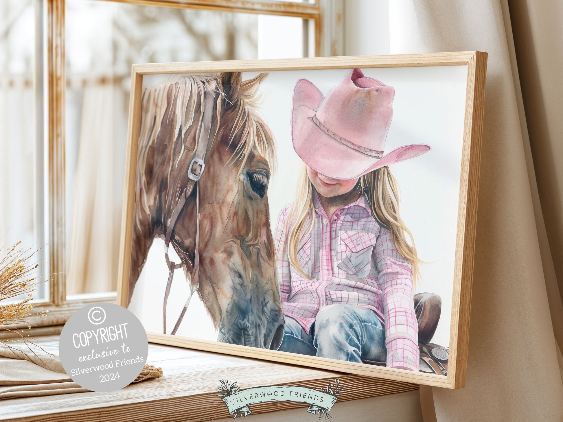 Cowgirl Nursery Print, Cowgirl Nursery Decor, Baby Girl Western Nursery Decor, Girls Horse Riding Equestrian Nursery Wall Art Digital Print