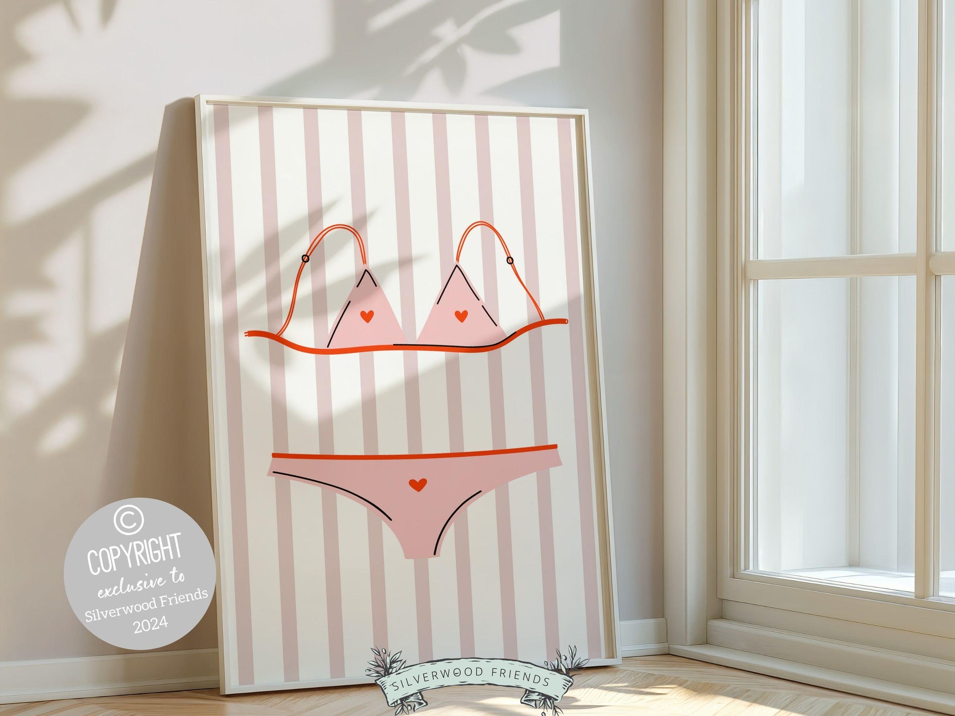 Bikini Print, Coastal Cowgirl Minimalist Aesthetic, Beachy Coconut Girl Trendy College Dorm Room Wall Decor Preppy Teen Poster Digital Print