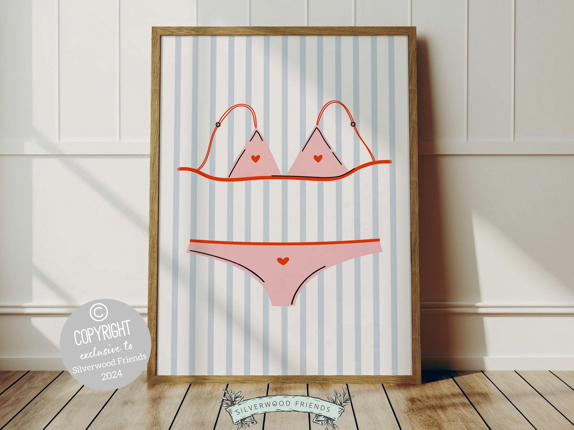 Bikini Print, Coastal Cowgirl Minimalist Aesthetic, Beachy Coconut Girl Trendy College Dorm Room Wall Decor Preppy Teen Poster Digital Print