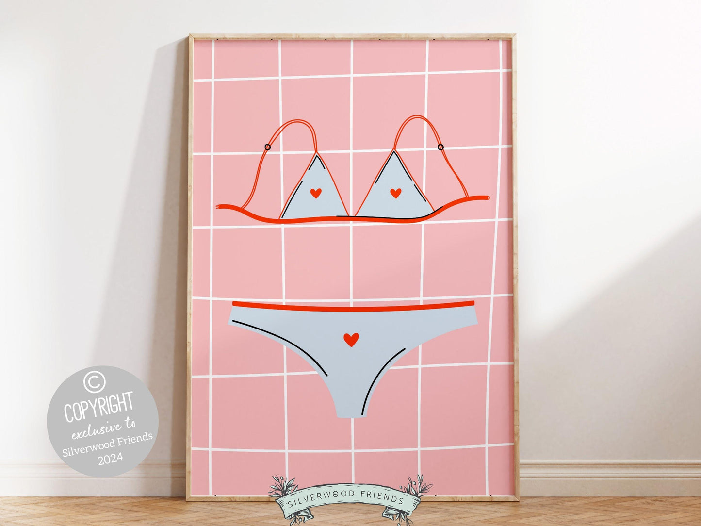 Bikini Print, Coastal Cowgirl Minimalist Aesthetic, Beachy Coconut Girl Trendy College Dorm Room Wall Decor Preppy Teen Poster Digital Print