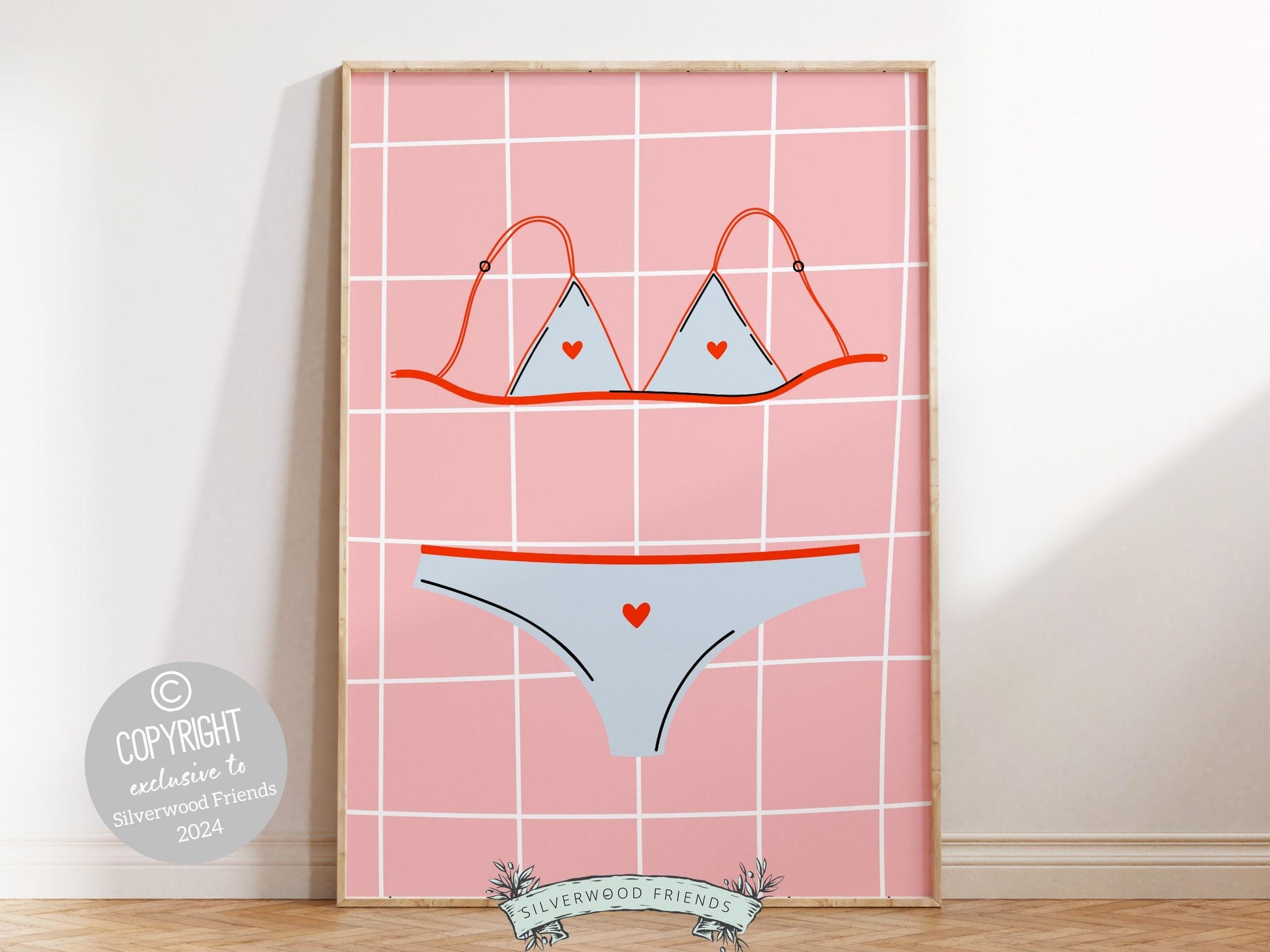 Bikini Print, Coastal Cowgirl Minimalist Aesthetic, Beachy Coconut Girl Trendy College Dorm Room Wall Decor Preppy Teen Poster Digital Print