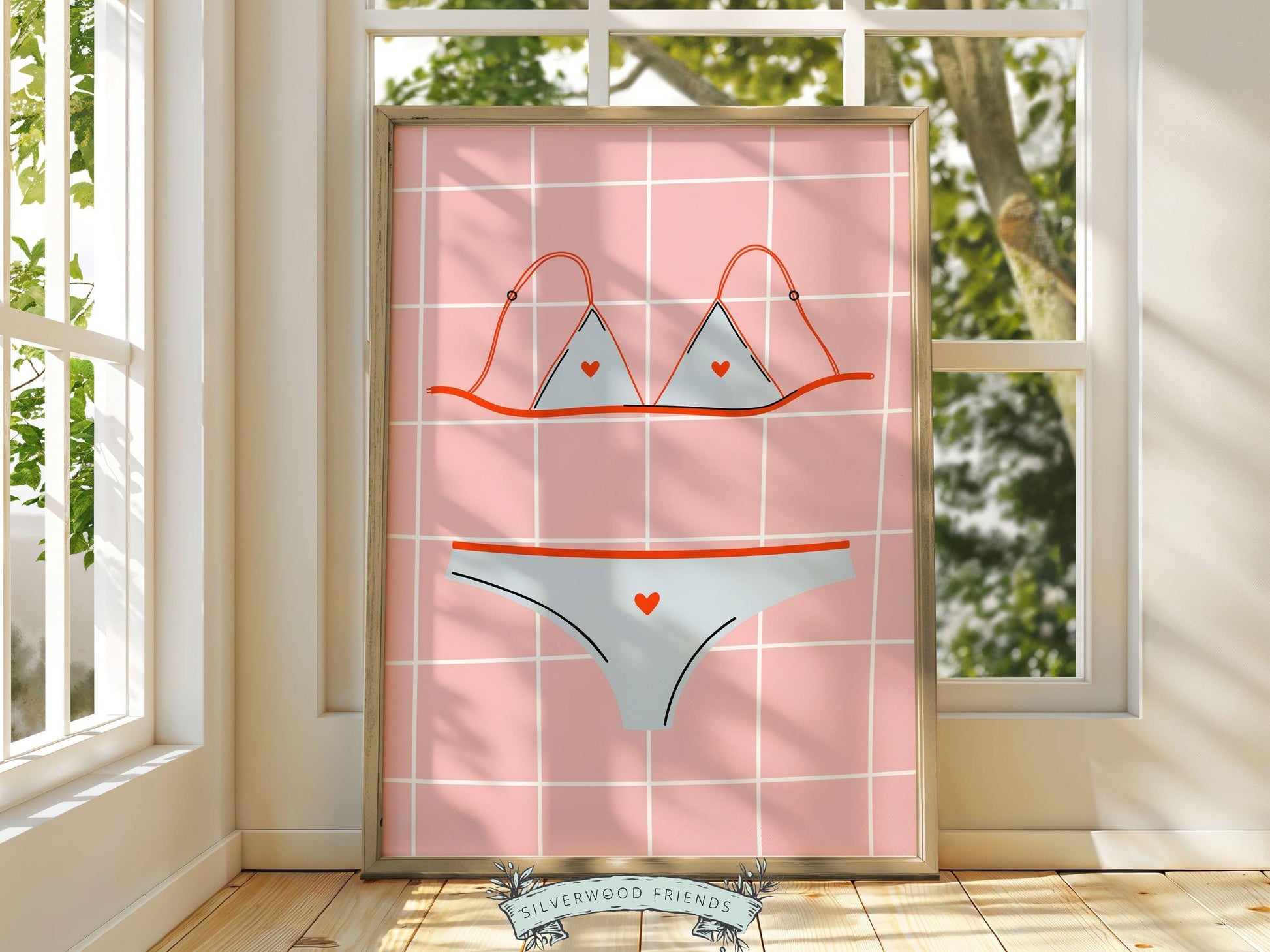 Bikini Print, Coastal Cowgirl Minimalist Aesthetic, Beachy Coconut Girl Trendy College Dorm Room Wall Decor Preppy Teen Poster Digital Print