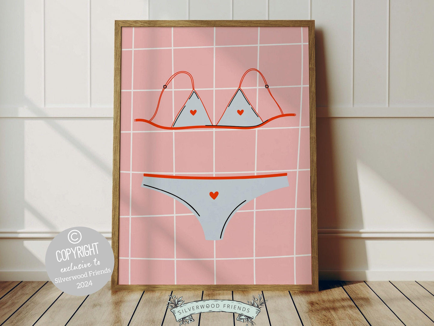 Bikini Print, Coastal Cowgirl Minimalist Aesthetic, Beachy Coconut Girl Trendy College Dorm Room Wall Decor Preppy Teen Poster Digital Print