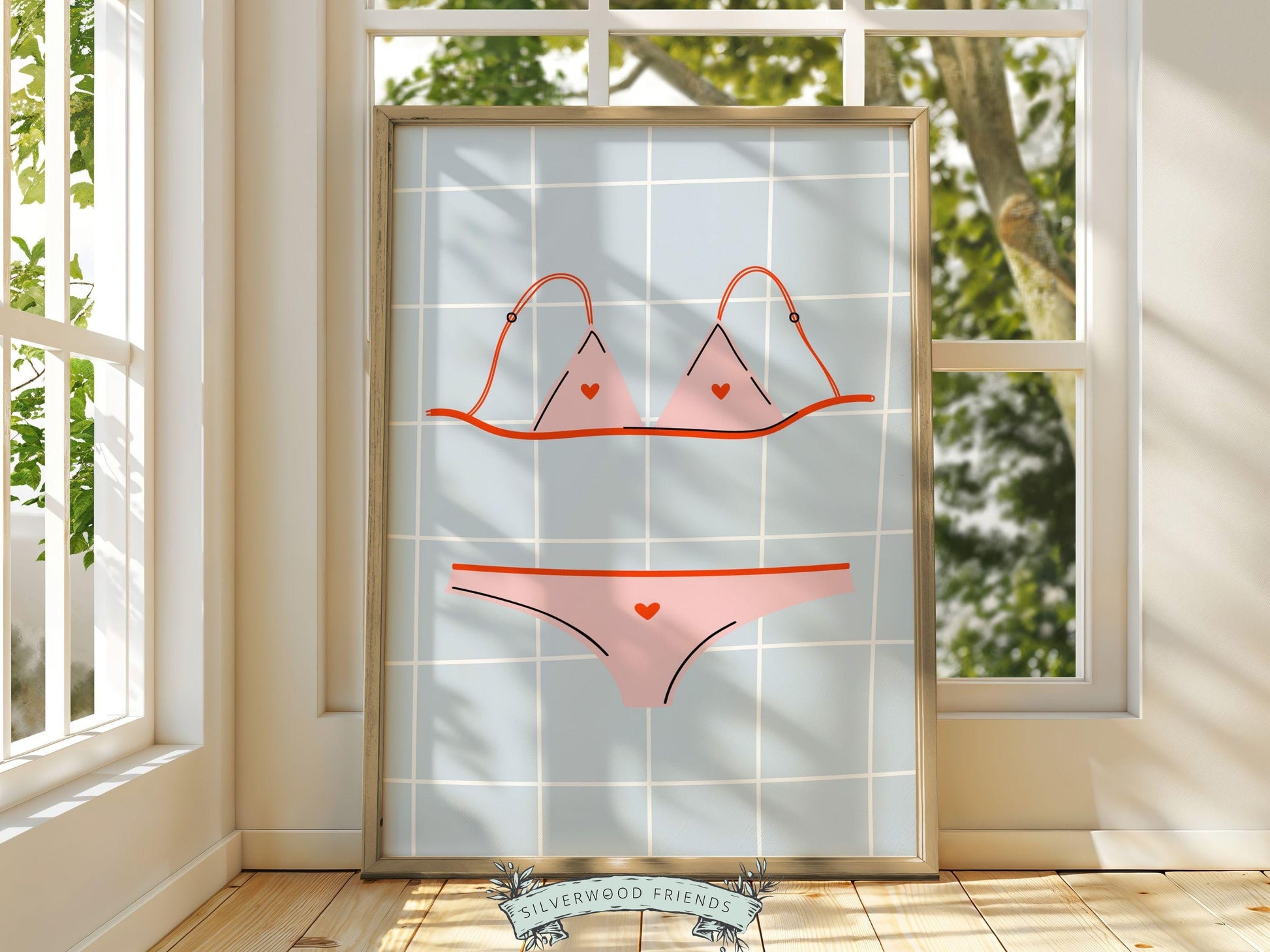Bikini Print, Coastal Cowgirl Minimalist Aesthetic, Beachy Coconut Girl Preppy College Dorm Room Wall Decor Trendy Teen Poster Digital Print
