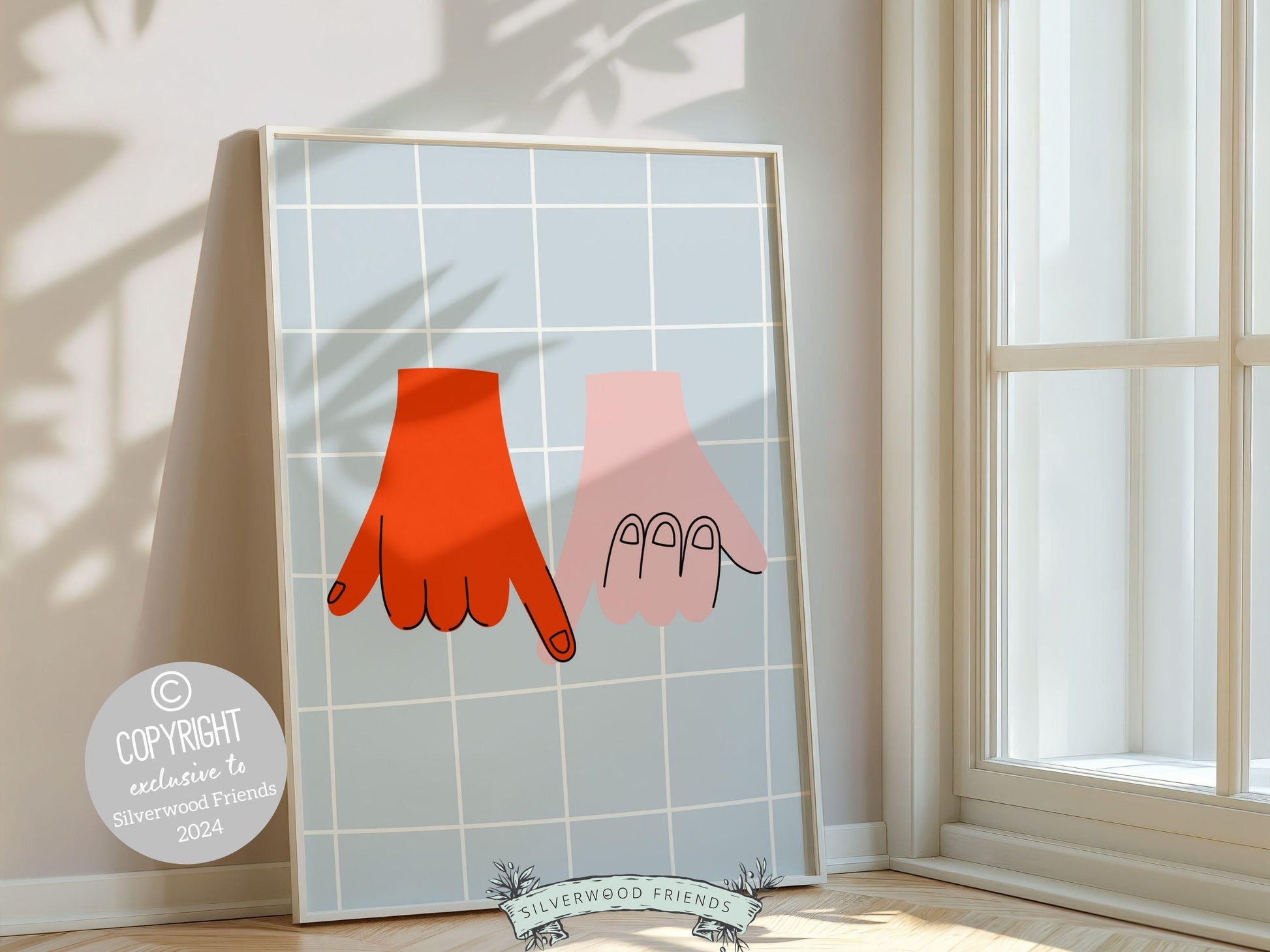 Trendy Pinky Promise Print, Cute Teen Room Wall Decor, Preppy Minimalist College Dorm Room Wall Decor, Coconut Girl Aesthetic Digital Print