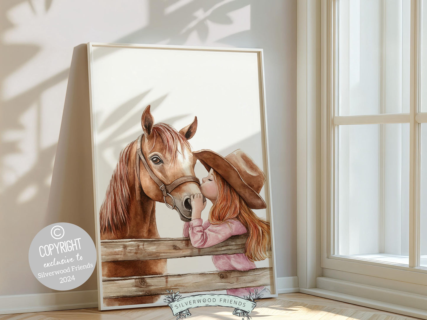 Cowgirl Nursery Print, Cowgirl Nursery Decor, Girls Western Nursery Decor, Baby Girl Horse Bedroom Pink Horse Nursery Wall Art Digital Print