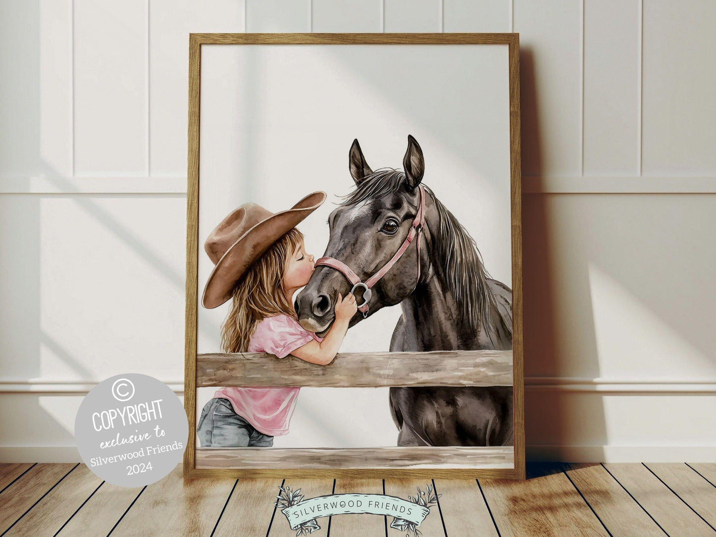 Cowgirl Horse Nursery Print, Cowgirl Nursery Decor, Baby Girl Western Nursery Decor, Horse Bedroom Picture, Girls Horse Room Digital Print