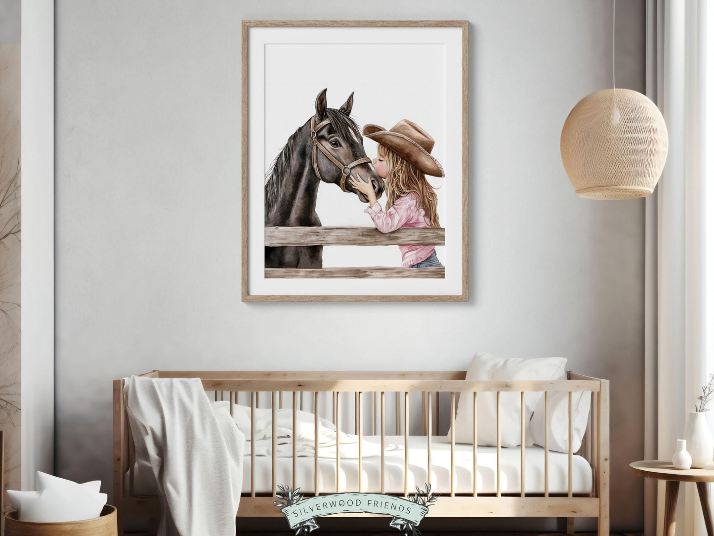 Cowgirl Horse Nursery Print, Cowgirl Nursery Decor, Baby Girl Western Nursery Decor, Horse Bedroom Picture, Girls Horse Room Digital Print