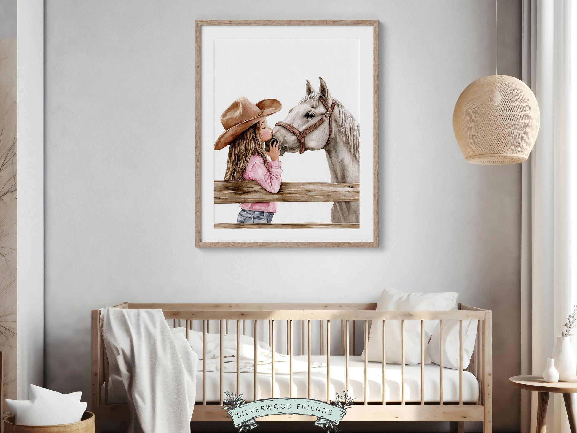 Cowgirl Horse Nursery Print, Cowgirl Nursery Decor, Baby Girl Western Nursery Decor, Horse Bedroom Picture, Girls Horse Room Digital Print