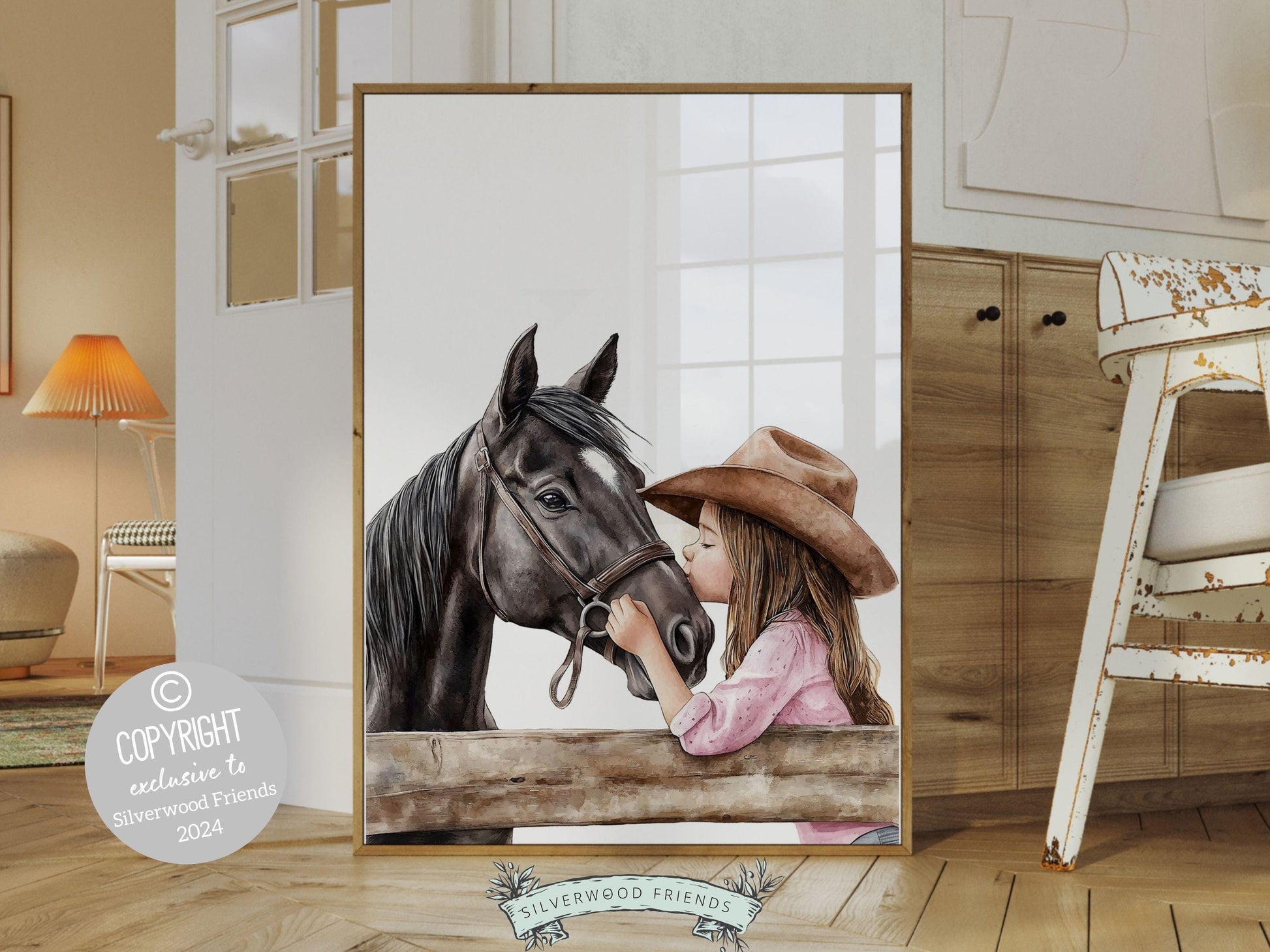 Horse Print, Cowgirl Nursery Print, Cowgirl Nursery Decor, Baby Girl Western Nursery Decor Horse Picture, Girls Horse Room Digital Print