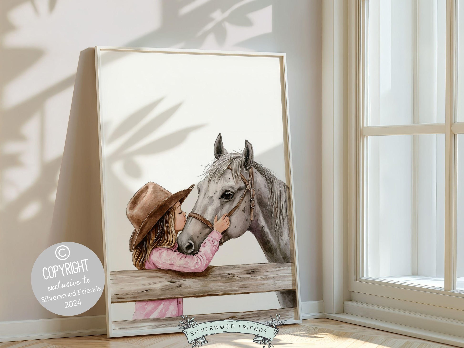 Cowgirl Horse Nursery Print, Cowgirl Nursery Decor, Baby Girl Western Nursery Decor, Horse Bedroom Picture, Girls Horse Room Digital Print