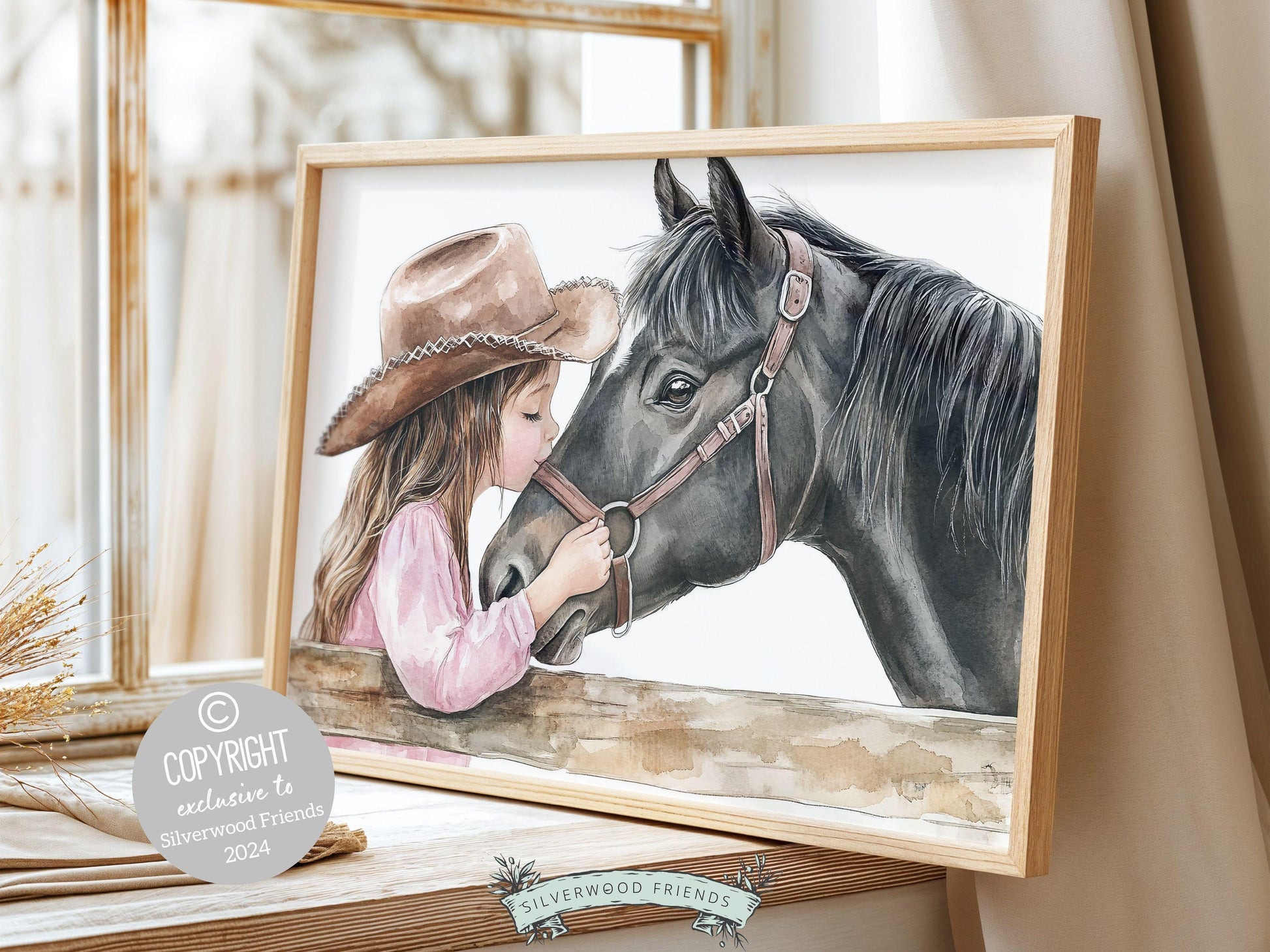 Horse Print, Cowgirl Nursery Print, Cowgirl Nursery Decor, Baby Girl Western Nursery Decor Horse Picture, Girls Horse Room Digital Print