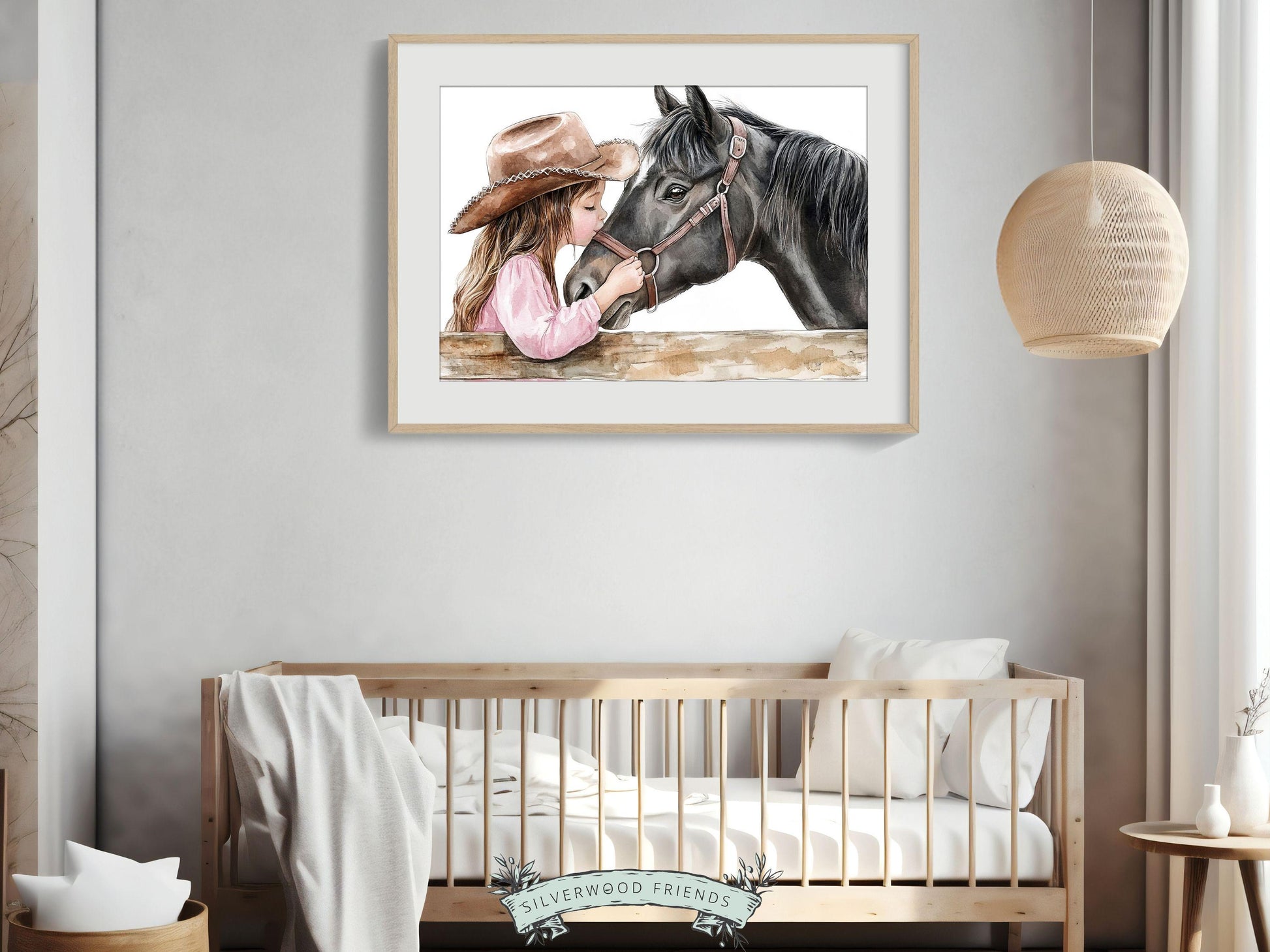 Horse Print, Cowgirl Nursery Print, Cowgirl Nursery Decor, Baby Girl Western Nursery Decor Horse Picture, Girls Horse Room Digital Print