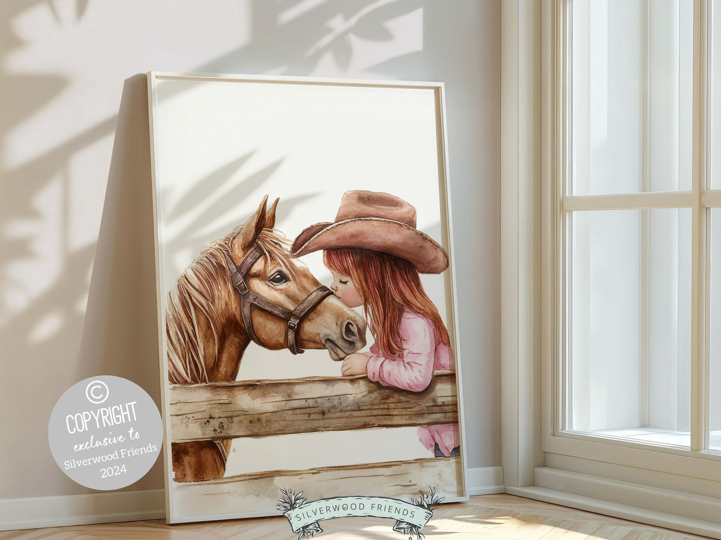 Cowgirl Nursery Print, Cowgirl Nursery Decor, Girls Western Nursery Decor, Baby Girl Horse Bedroom Pink Horse Nursery Wall Art Digital Print