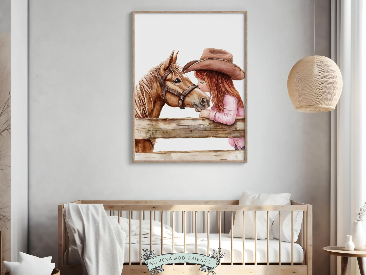 Cowgirl Nursery Print, Cowgirl Nursery Decor, Girls Western Nursery Decor, Baby Girl Horse Bedroom Pink Horse Nursery Wall Art Digital Print