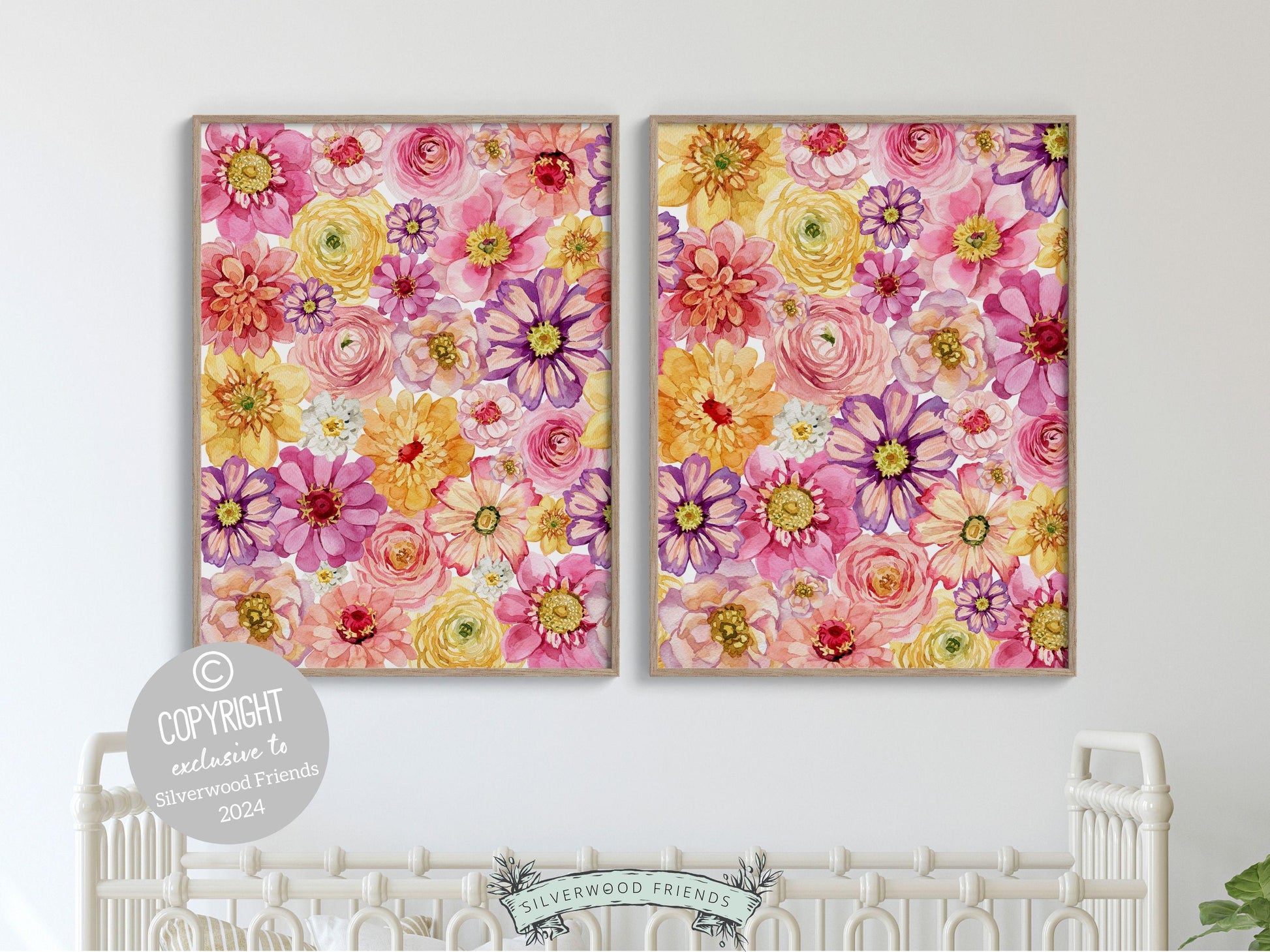 Wildflower Nursery Prints,Wildflower Nursery Decor,Wild Flower Nursery Wall Decor,Baby Girl Floral Wildflower Nursery Wall Art Digital Print