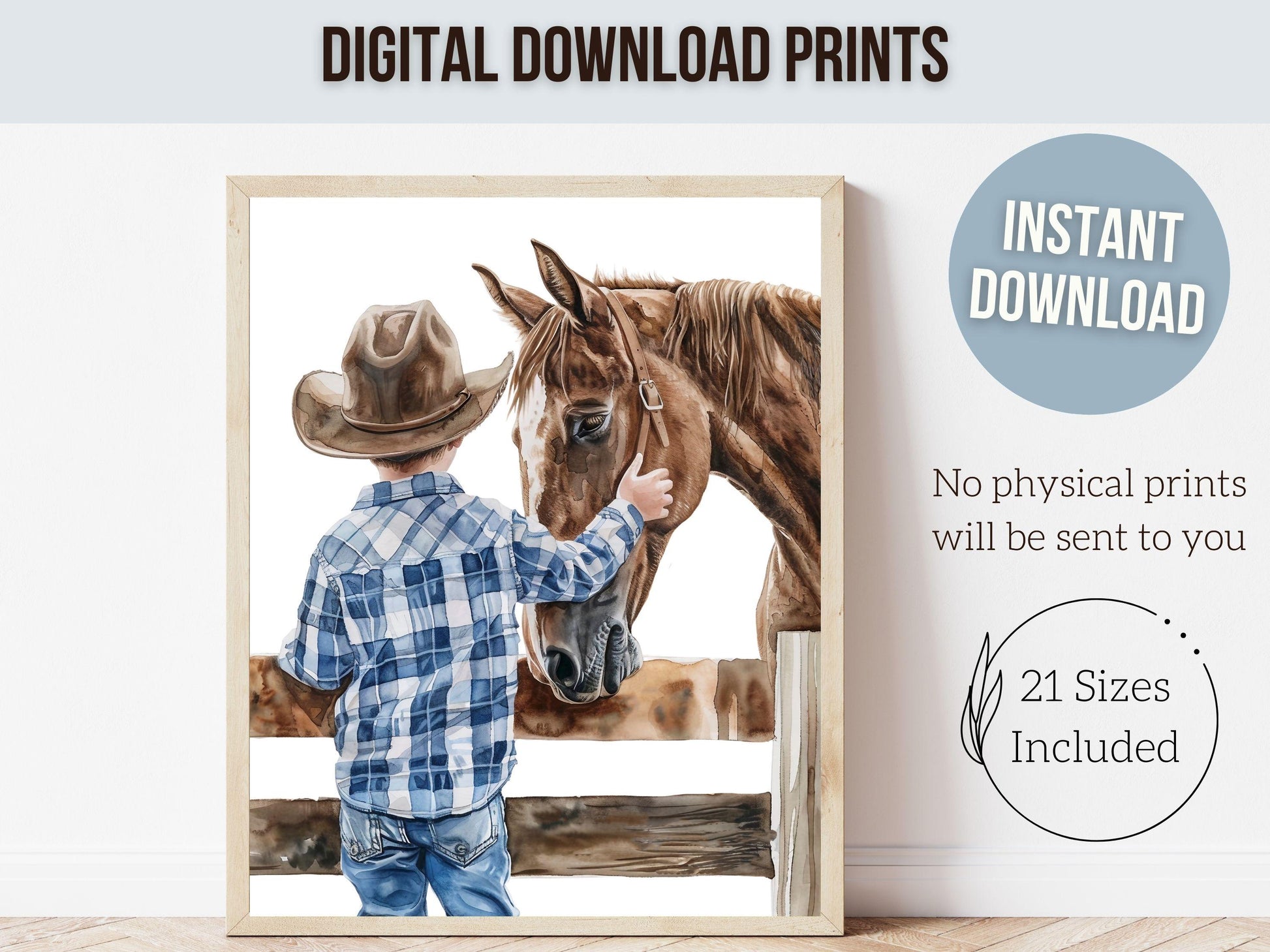 Cowboy Nursery Print, Cowboy Nursery Decor, Baby Boy Western Nursery Decor,Little Boy Cowboy Hat Horse Riding Nursery Wall Art Digital Print