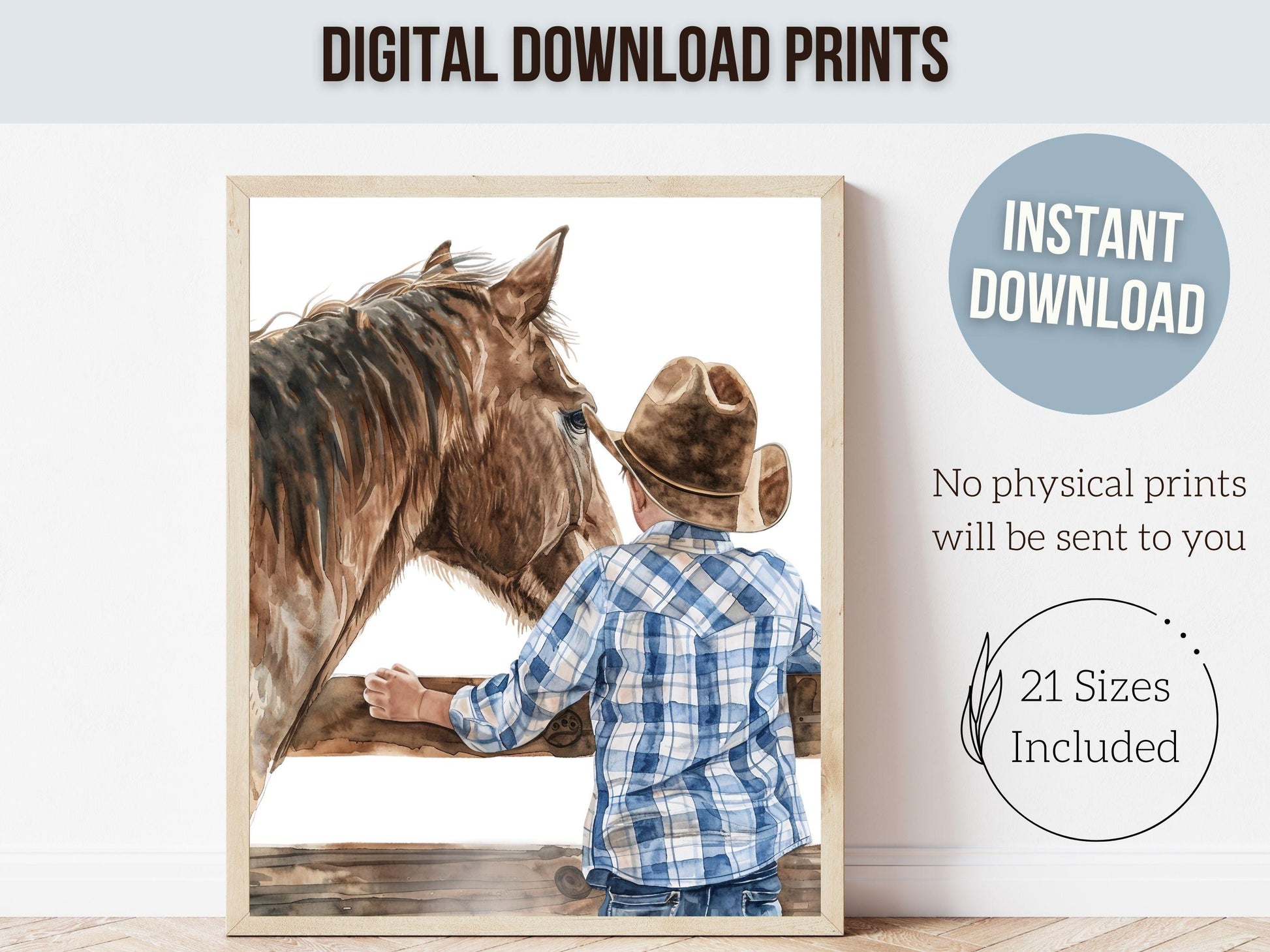 Cowboy Nursery Print, Cowboy Nursery Decor, Baby Boy Western Nursery Decor,Little Boy Cowboy Hat Horse Riding Nursery Wall Art Digital Print