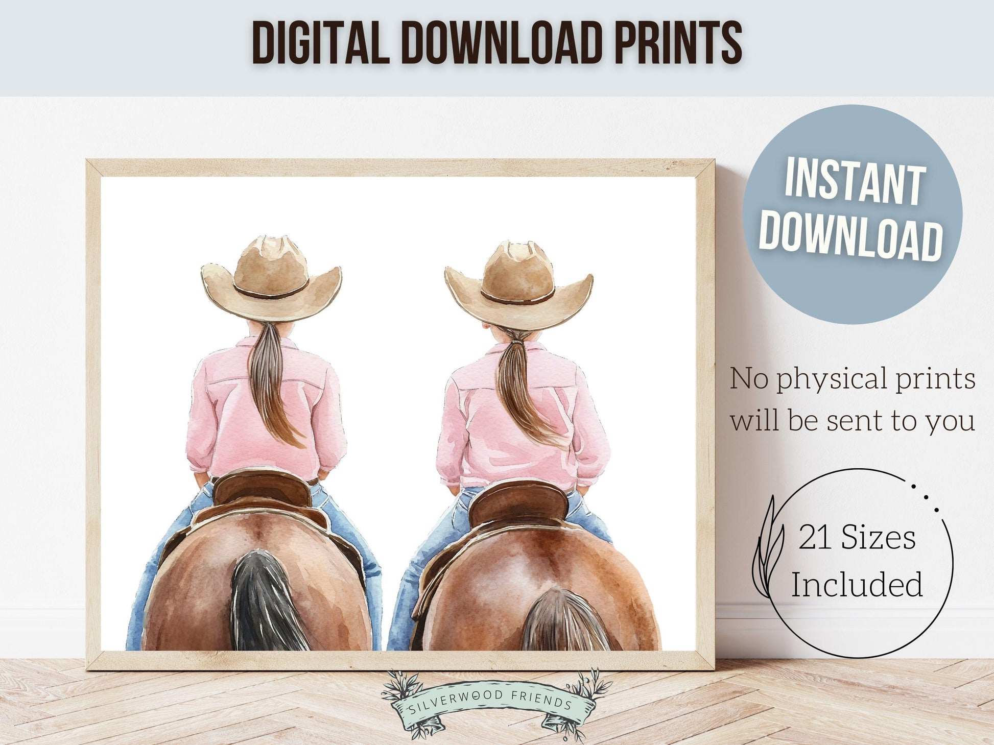 Cowgirl Horse Nursery Print, Cowgirl Horse Nursery Decor, Baby Girl Western Nursery Decor, Equestrian Nursery Wall Art Horse Digital Print