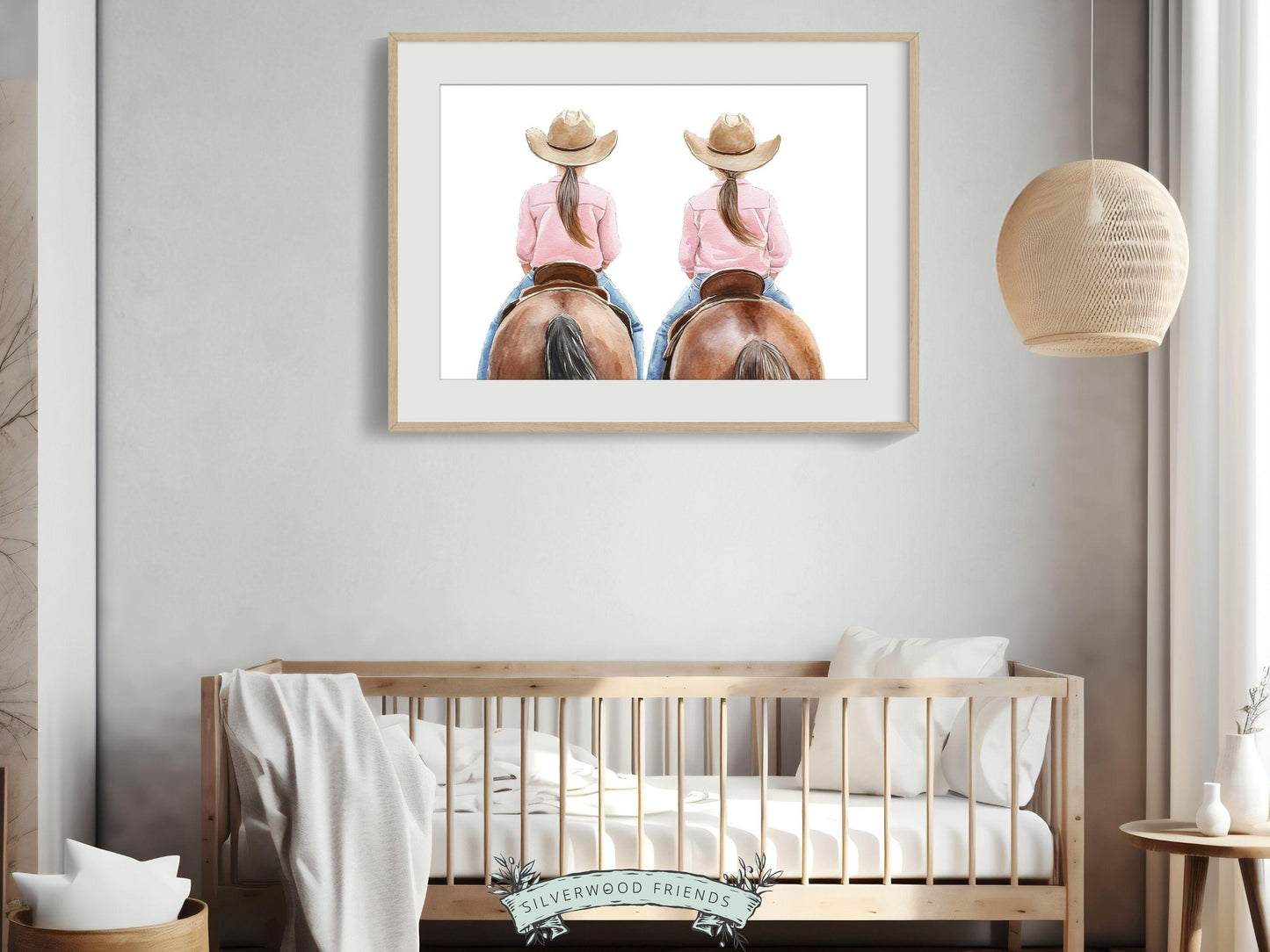 Cowgirl Horse Nursery Print, Cowgirl Horse Nursery Decor, Baby Girl Western Nursery Decor, Equestrian Nursery Wall Art Horse Digital Print
