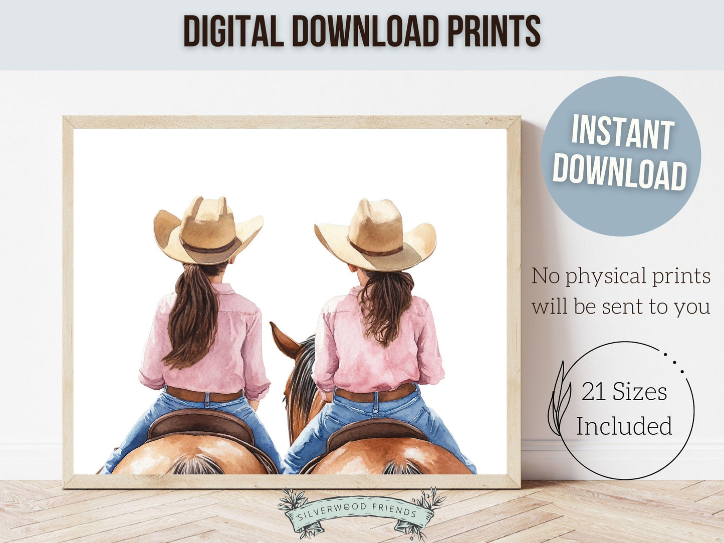 Cowgirl Horse Nursery Print, Cowgirl Horse Nursery Decor, Baby Girl Western Nursery Decor, Equestrian Nursery Wall Art Horse Digital Print
