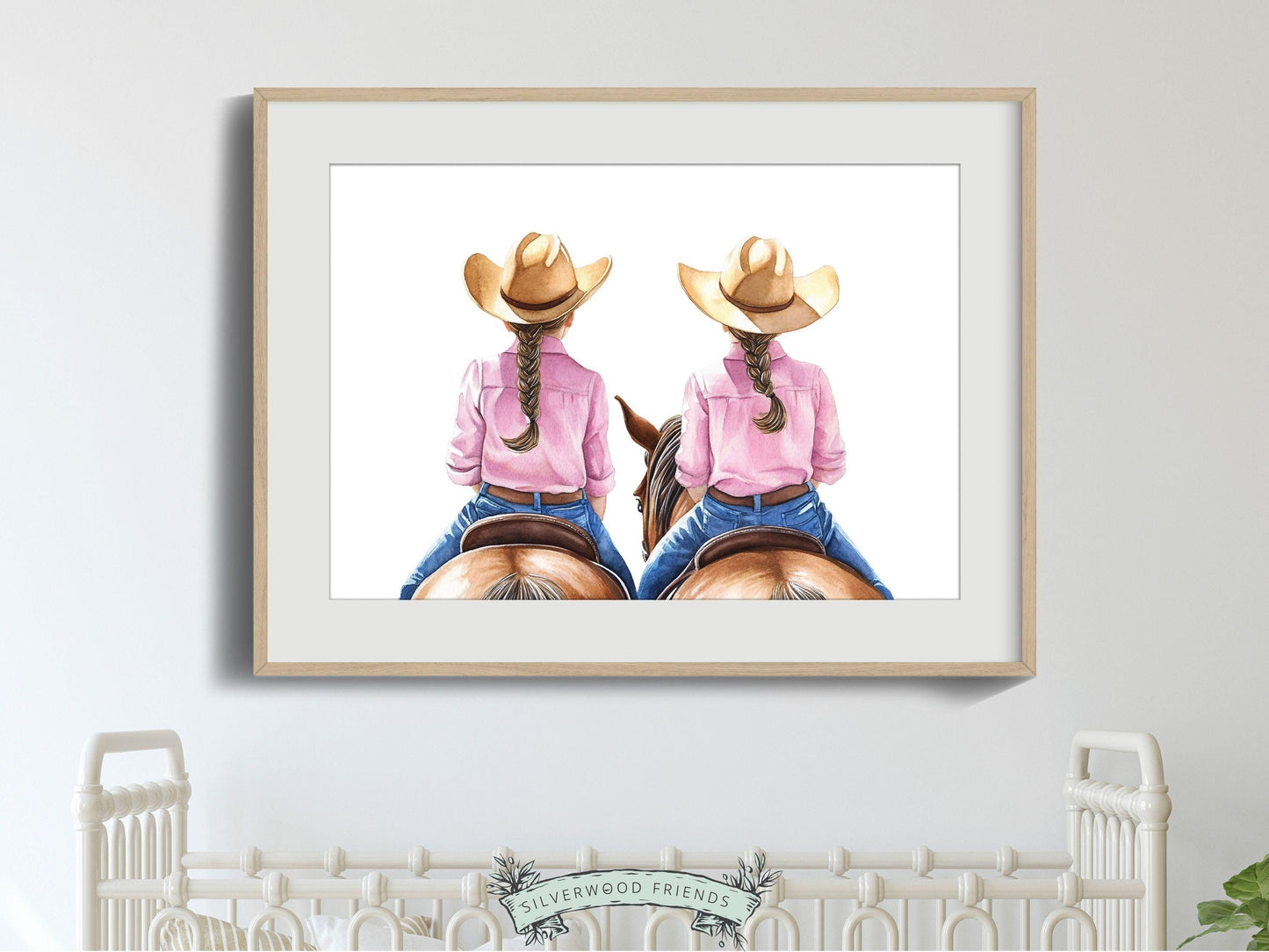 Cowgirl Horse Nursery Print, Cowgirl Horse Nursery Decor, Baby Girl Western Nursery Decor, Equestrian Nursery Wall Art Horse Digital Print