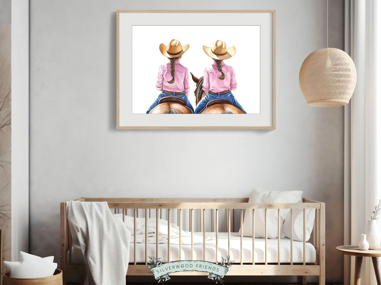 Cowgirl Horse Nursery Print, Cowgirl Horse Nursery Decor, Baby Girl Western Nursery Decor, Equestrian Nursery Wall Art Horse Digital Print