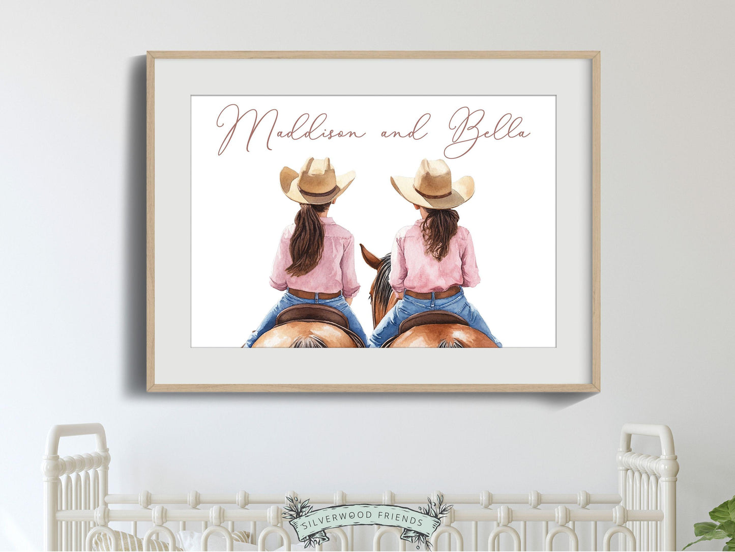 Cowgirl Horse Nursery Print, Cowgirl Horse Nursery Decor, Baby Girl Western Nursery Decor, Horse Girl Nursery Name Wall Art Digital Print