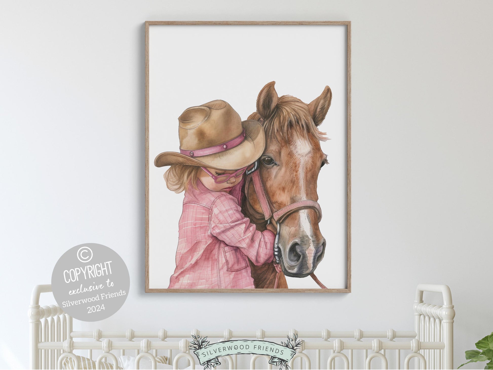 Cowgirl Nursery Print, Cowgirl Nursery Decor, Baby Girl Western Nursery Decor, Girls Horse Riding Print Horse Nursery Picture Digital Print