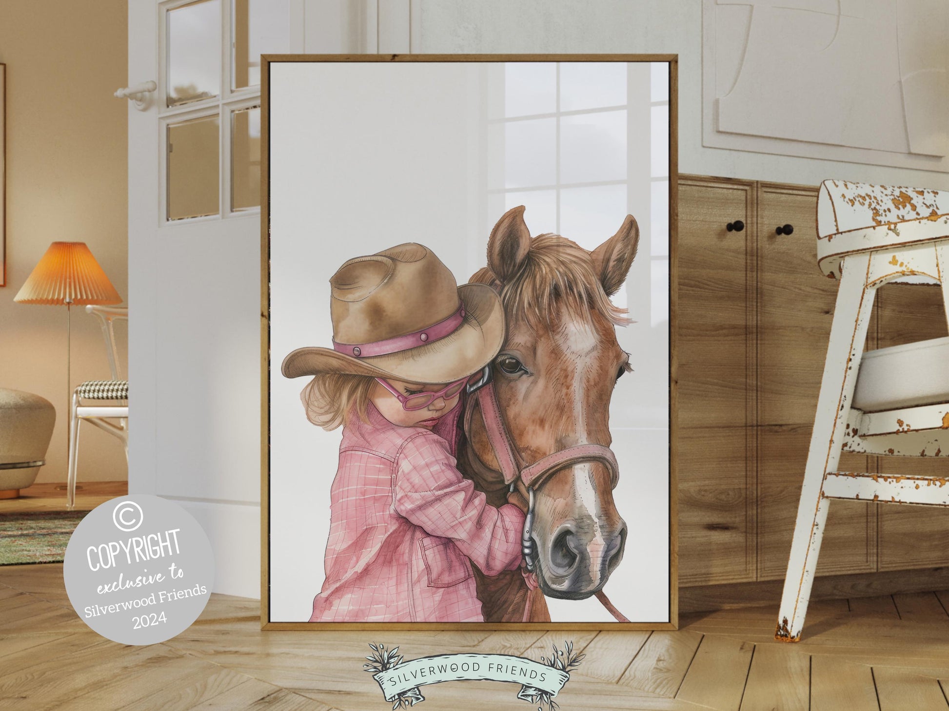 Cowgirl Nursery Print, Cowgirl Nursery Decor, Baby Girl Western Nursery Decor, Girls Horse Riding Print Horse Nursery Picture Digital Print