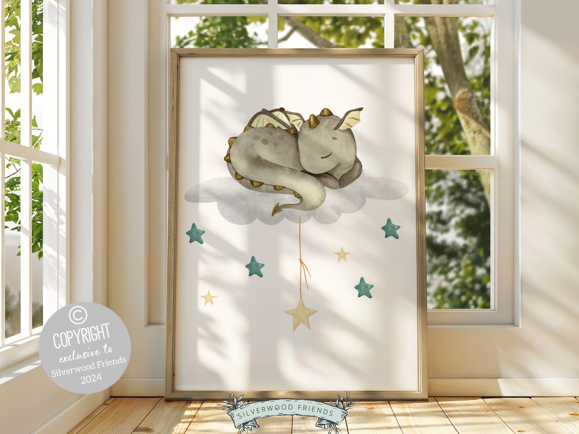 Baby Dragon Nursery Prints, Baby Dragon Nursery Decor, Custom Dragon Baby Name Nursery Wall Art Print , Personalized Fairytale Digital Print