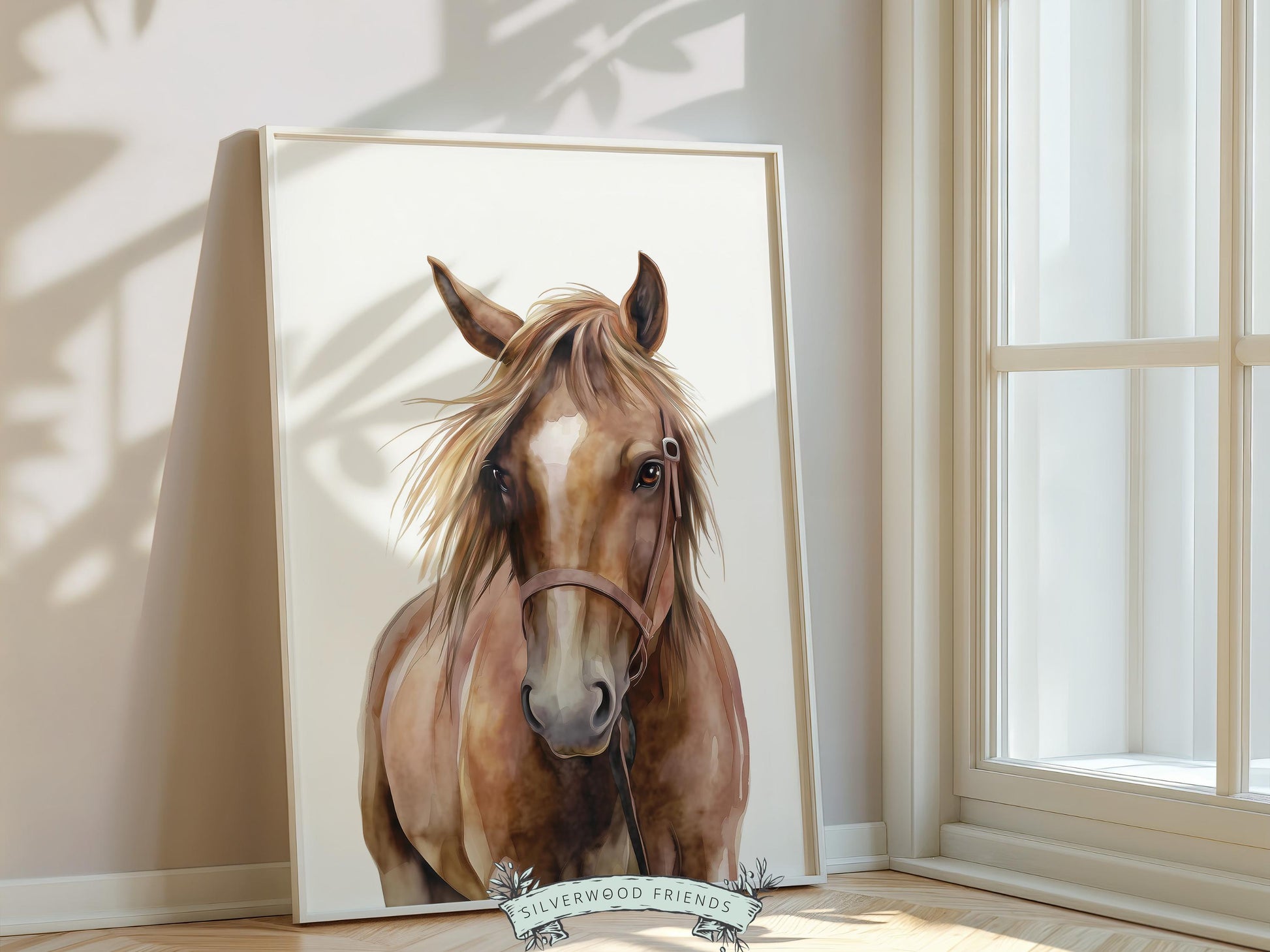 Brown Horse Print, Cowgirl Cowboy Nursery Decor, Western Horse Nursery Decor, Mustang Print, Equestrian Horse Nursery Wall Art Digital Print