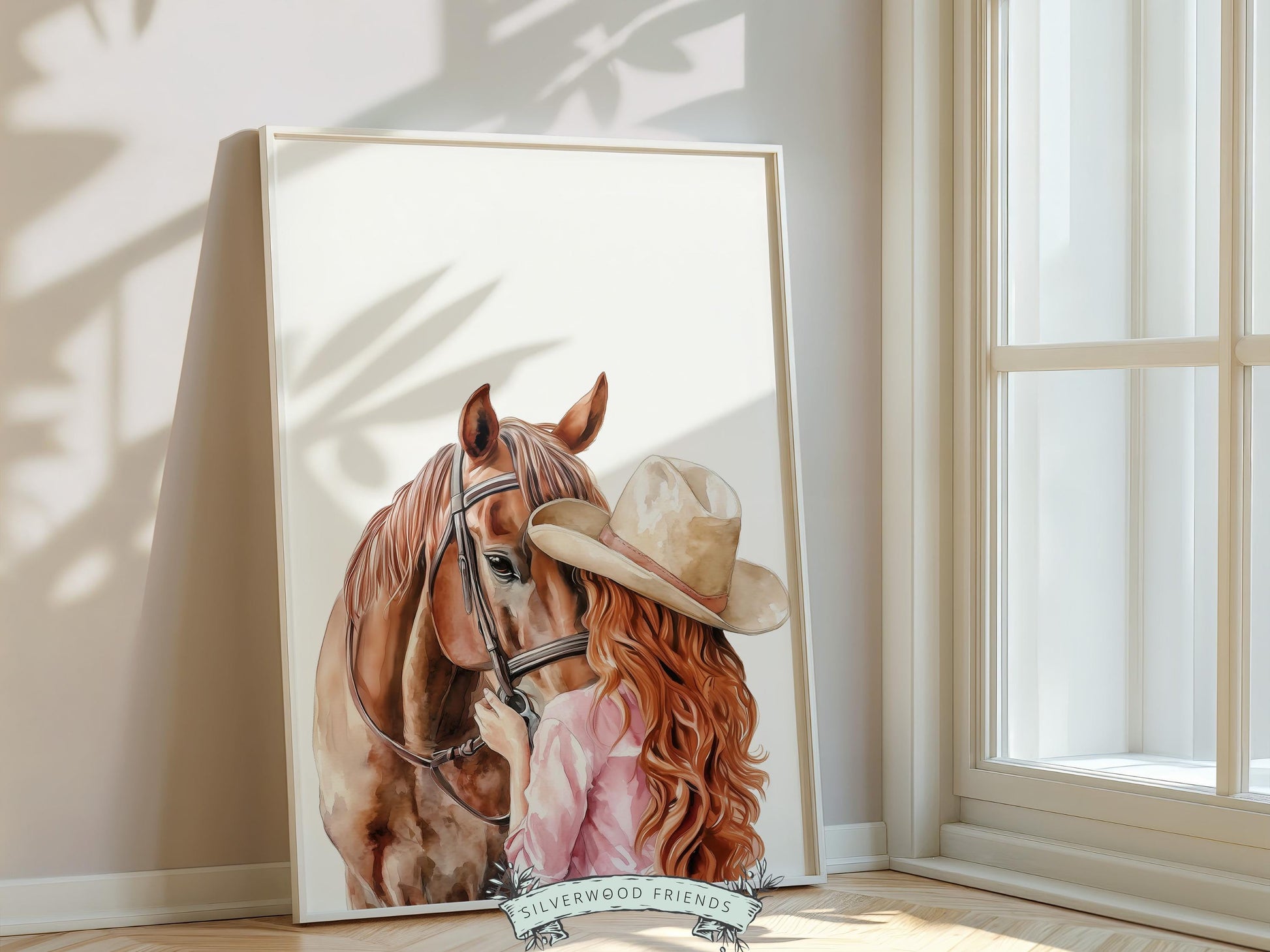 Cowgirl Horse Nursery Print, Cowgirl Horse Nursery Decor, Baby Girl Western Nursery Decor, Equestrian Nursery Wall Art Horse Digital Print